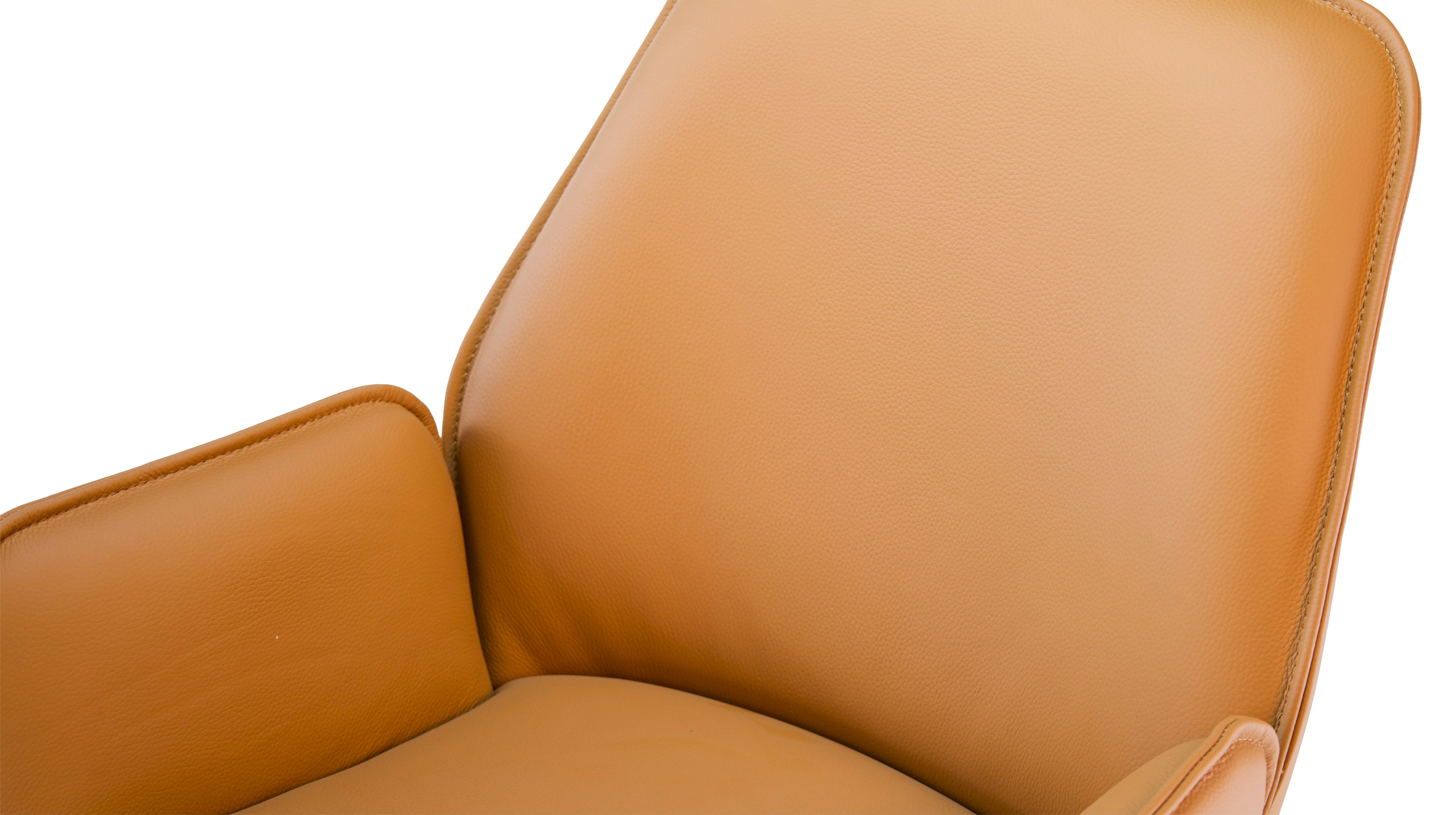Armlehnstuhl Echtleder Cognac - drehbar - COVELO 