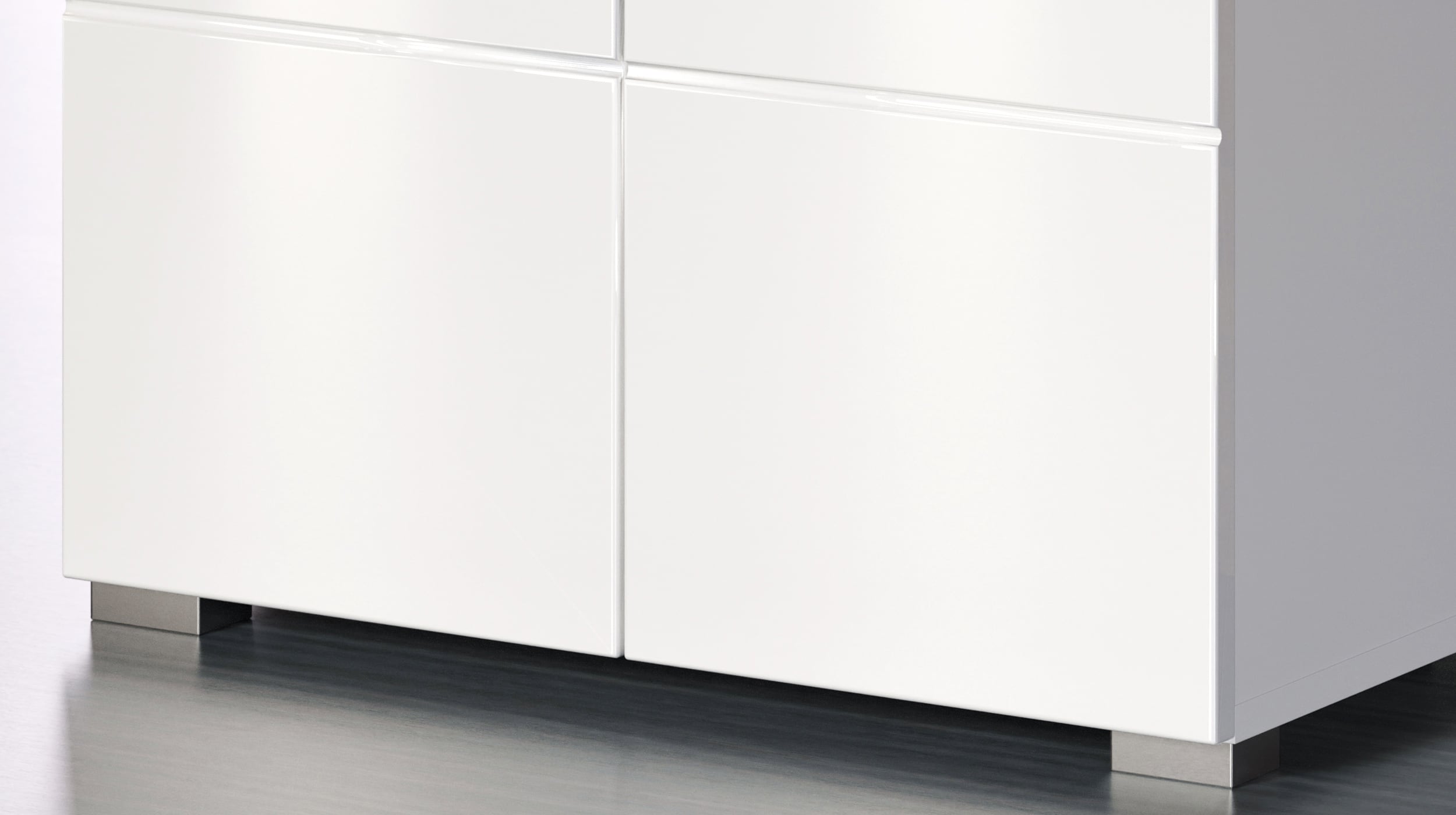Waschbeckenunterschrank weiß hochglanz 60 cm - AMANDA