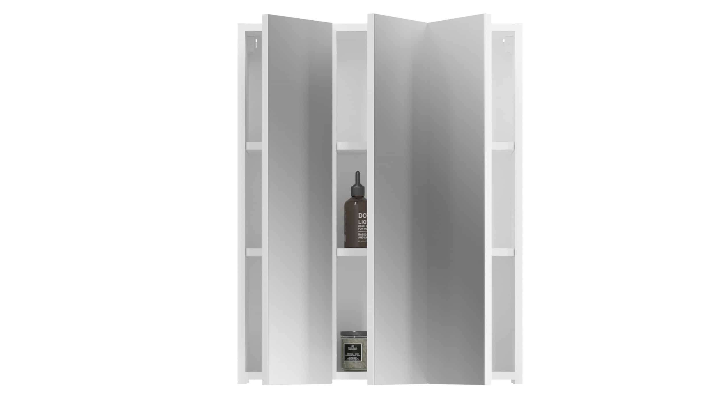 Spiegelschrank 60 cm weiß - 3-türig - MICHIGAN