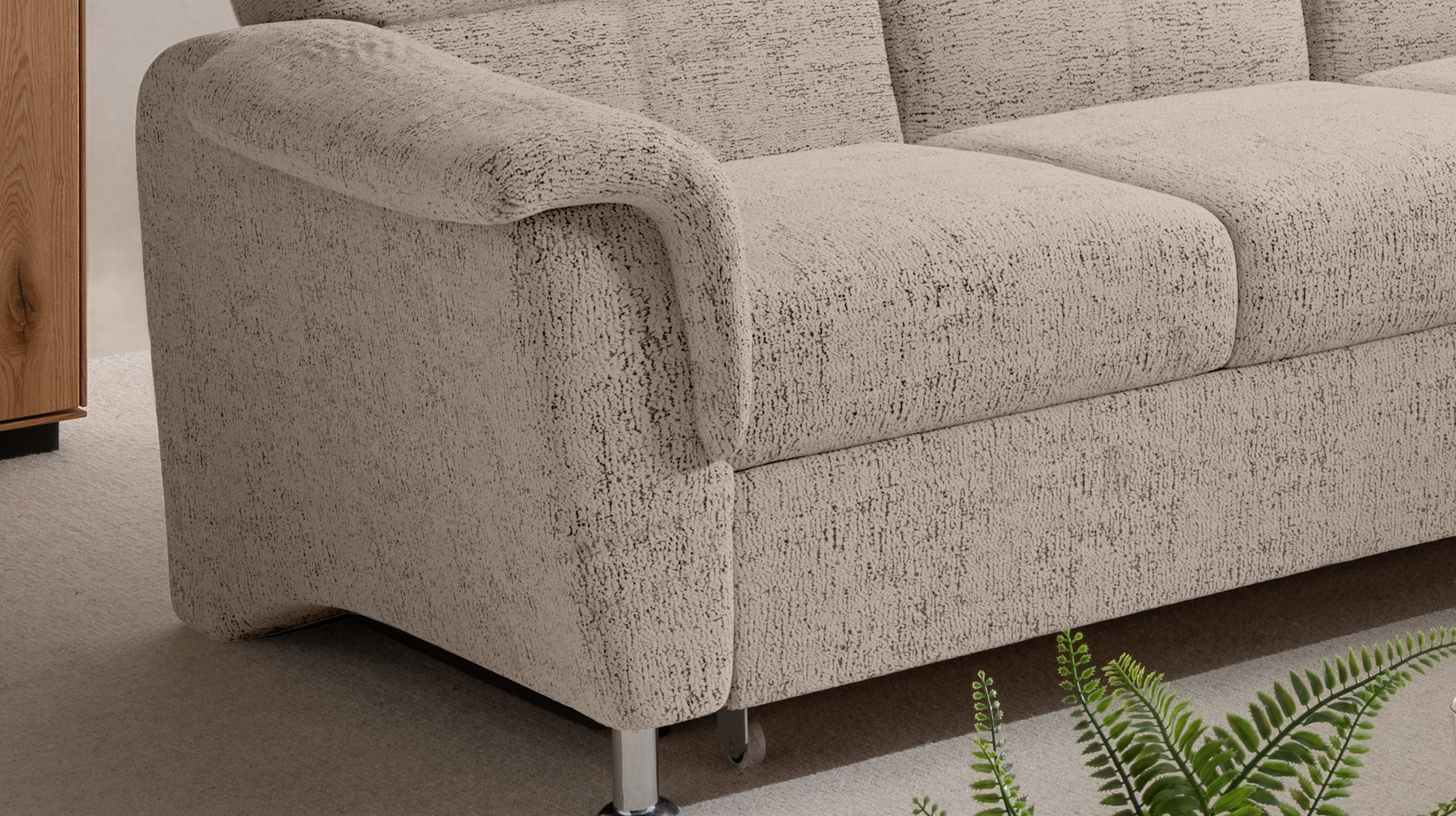 Ecksofa braun Schlaffunktion Bettkasten 271 x 224 cm - VELARO