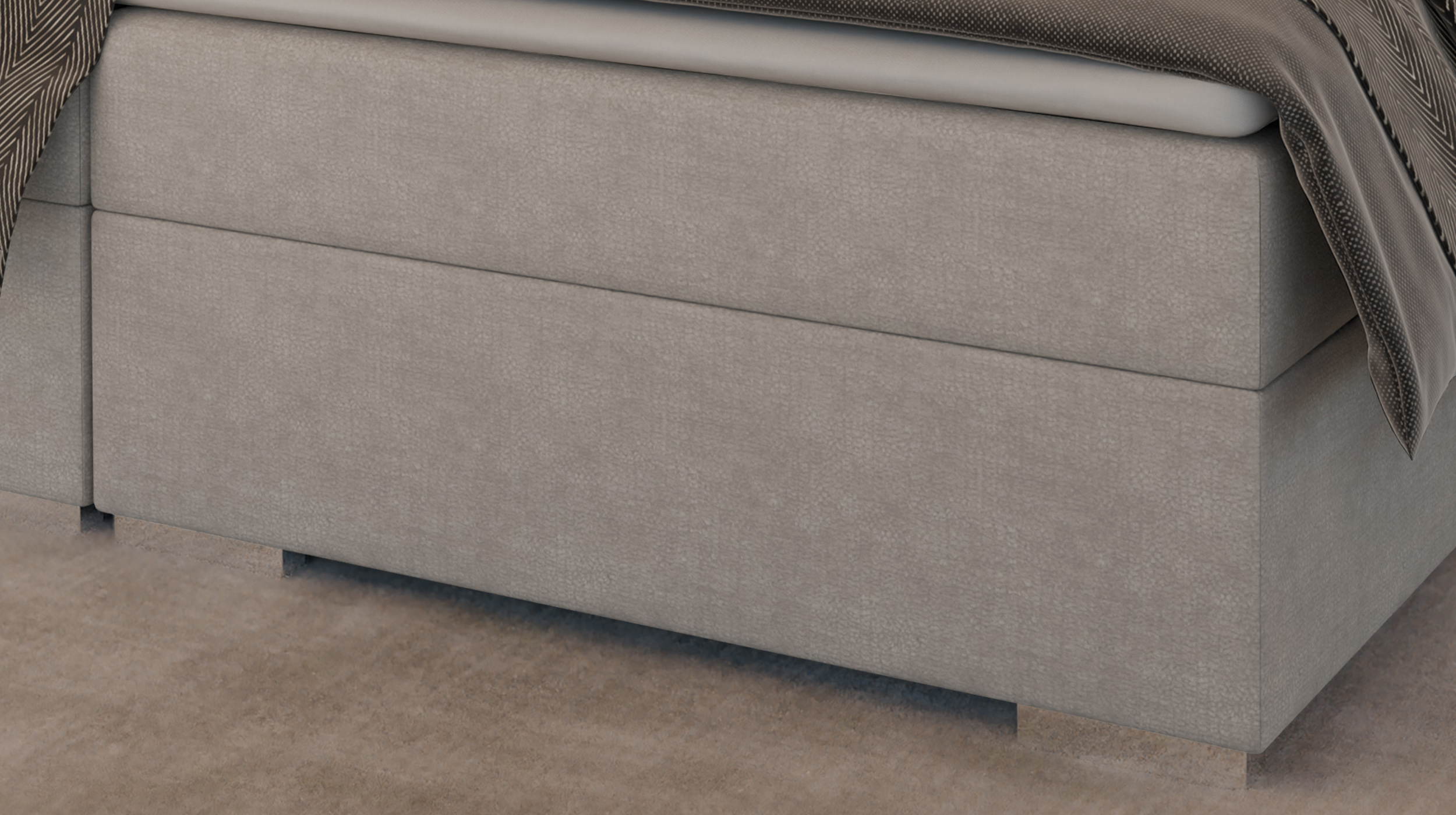Boxspringbett 240 x 200 cm taupe Stoffbezug - STAR
