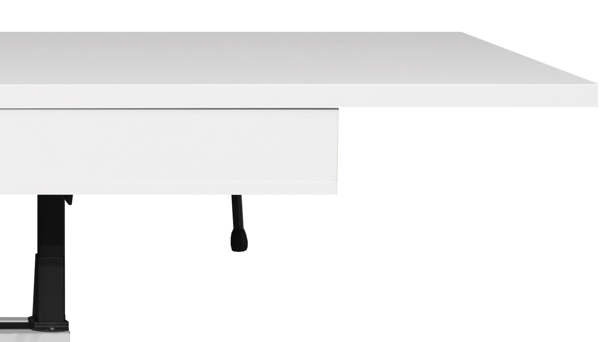 Couchtisch höhenverstellbar weiß 110 x 60 cm - LIFT