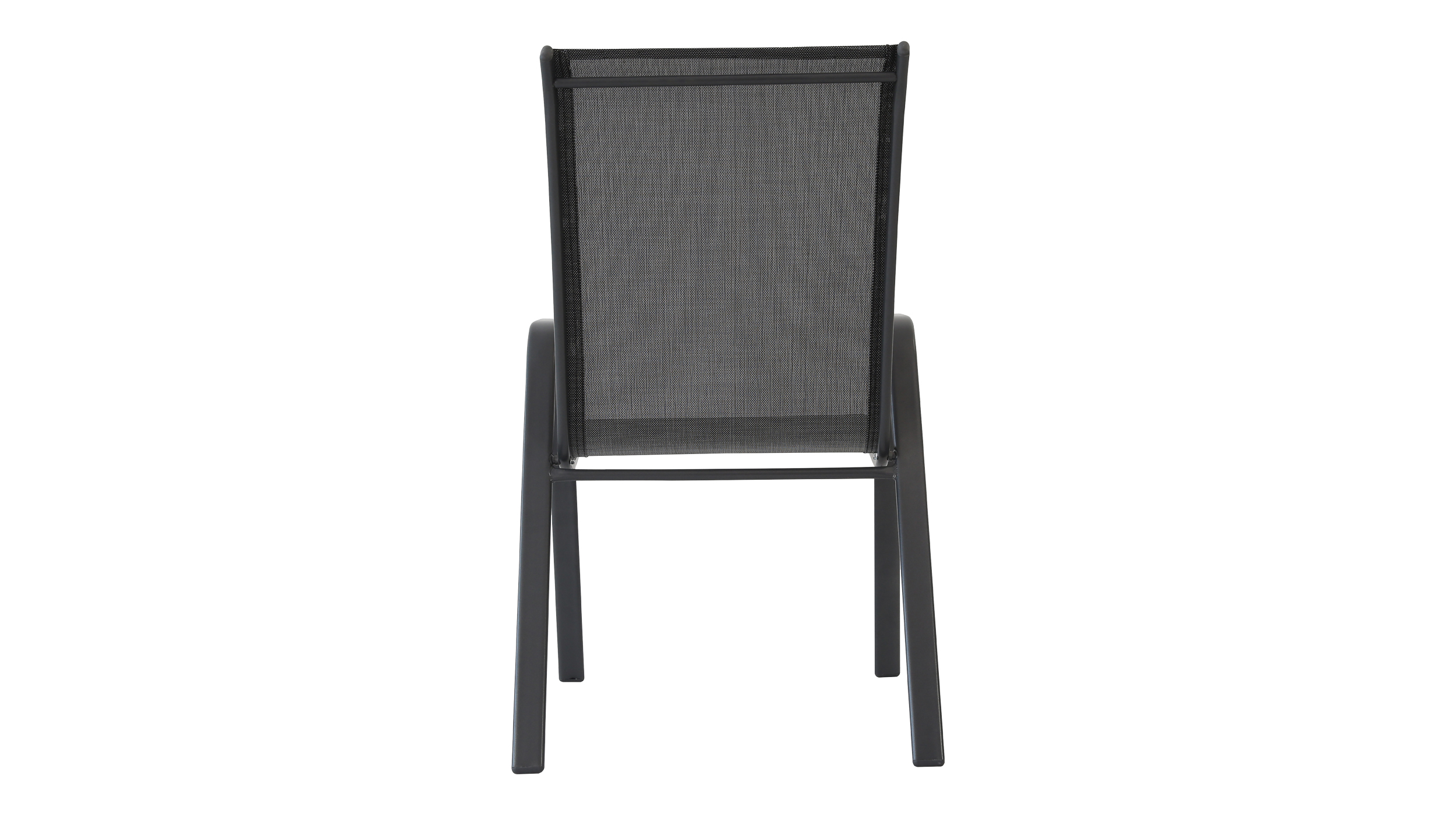 Gartenstuhl mit Armlehnen schwarz stapelbar - SOLEN