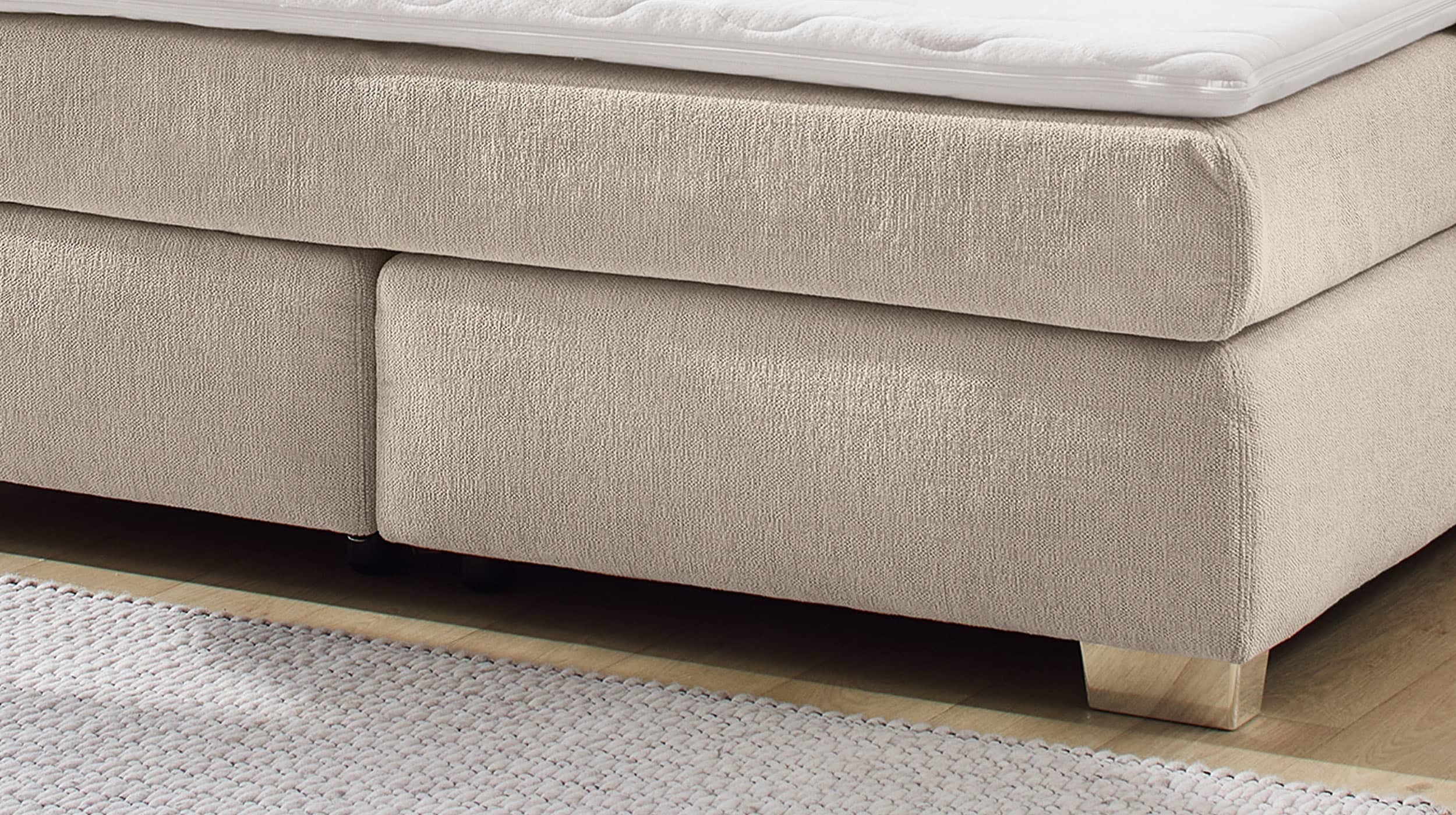 Boxspringbett 180 x 200 cm beige H3/H4 - ROMANA-MIX