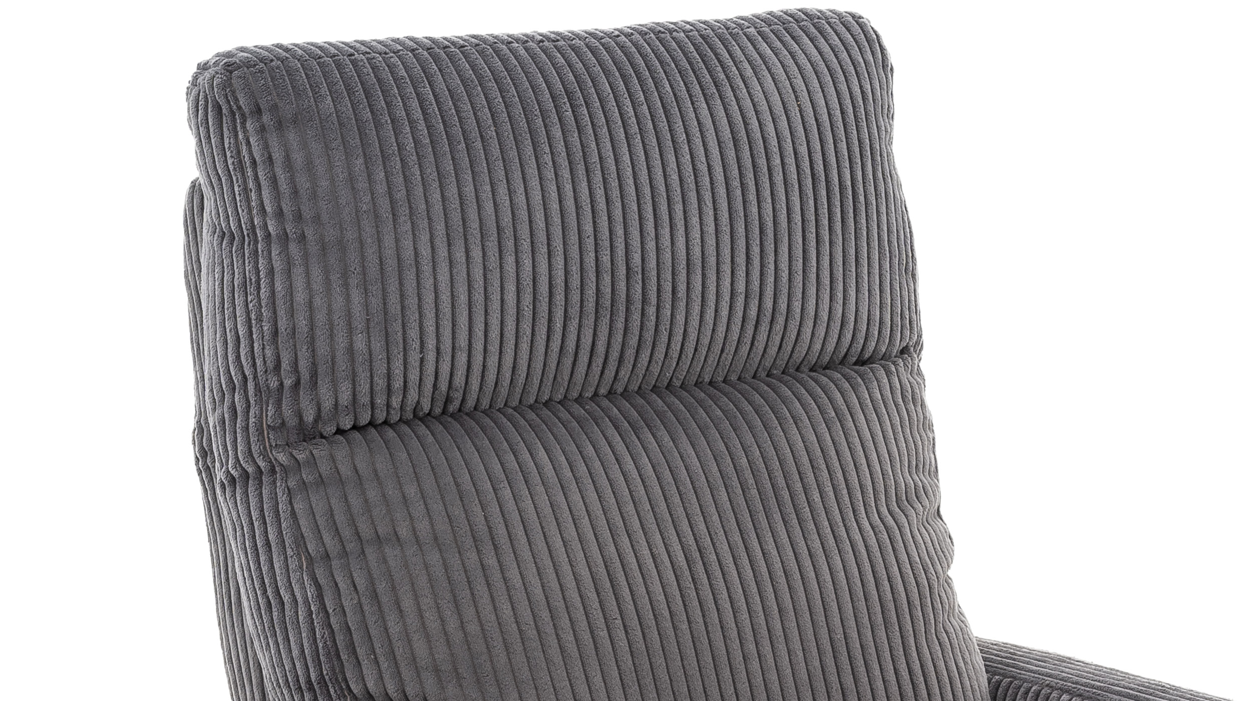 Fernsehsessel Cord grau mit Relaxfunktion - LIVANO