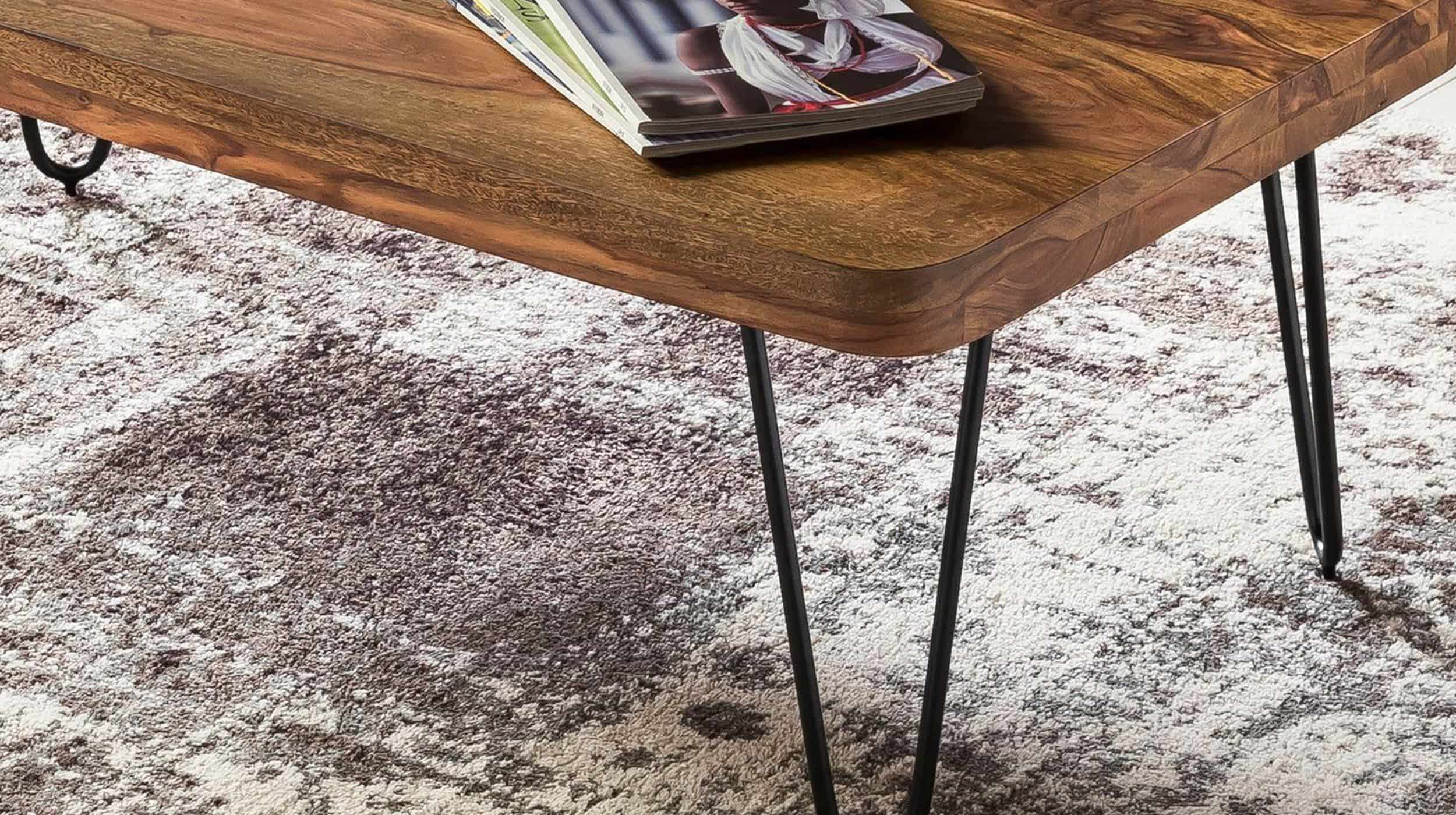 Couchtisch Sheesham massiv gebeizt 115 x 60 cm - BRAGE