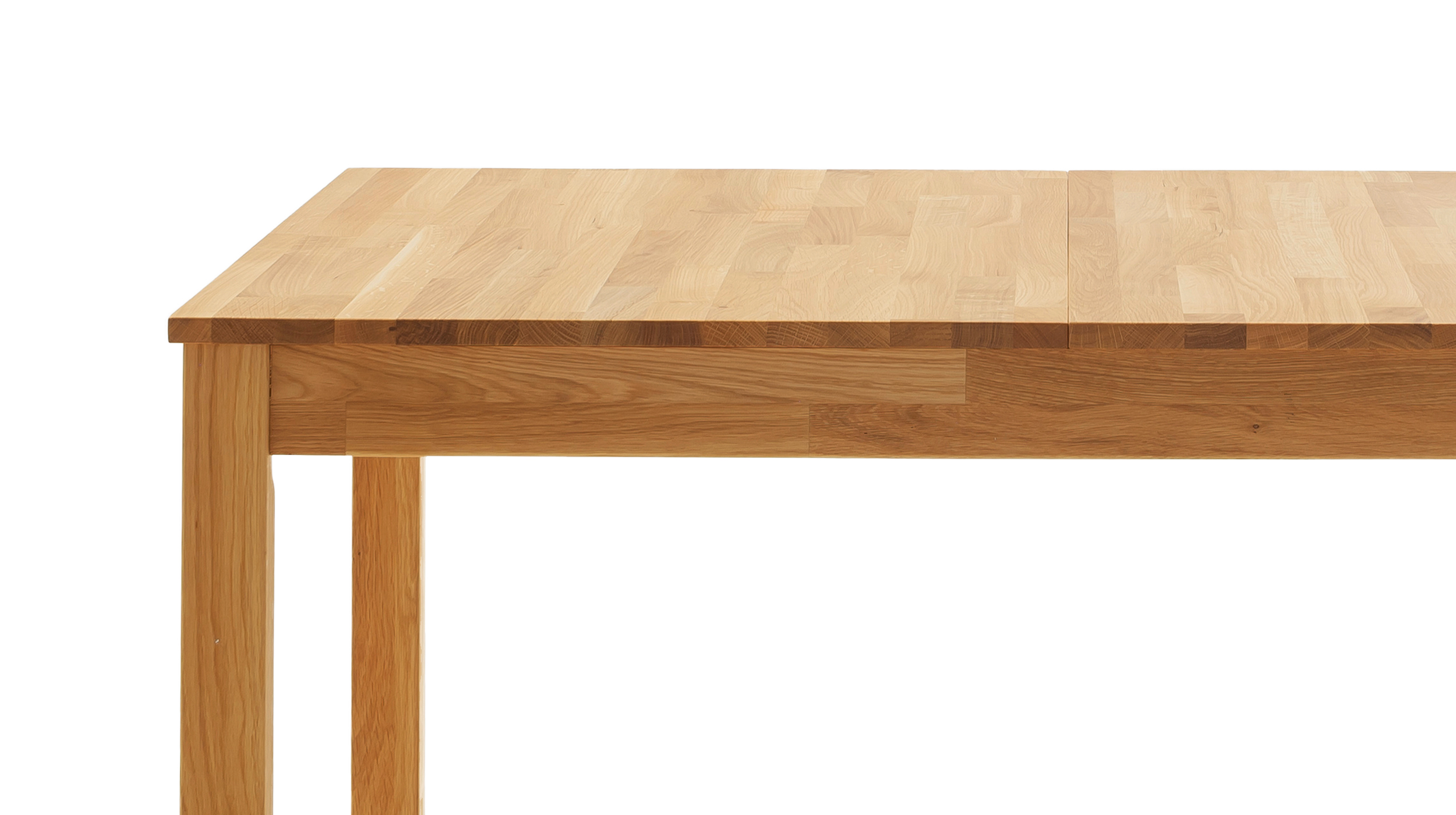 Esstisch 125 cm ausziehbar 165 cm Wildeiche massiv geölt - BASCO