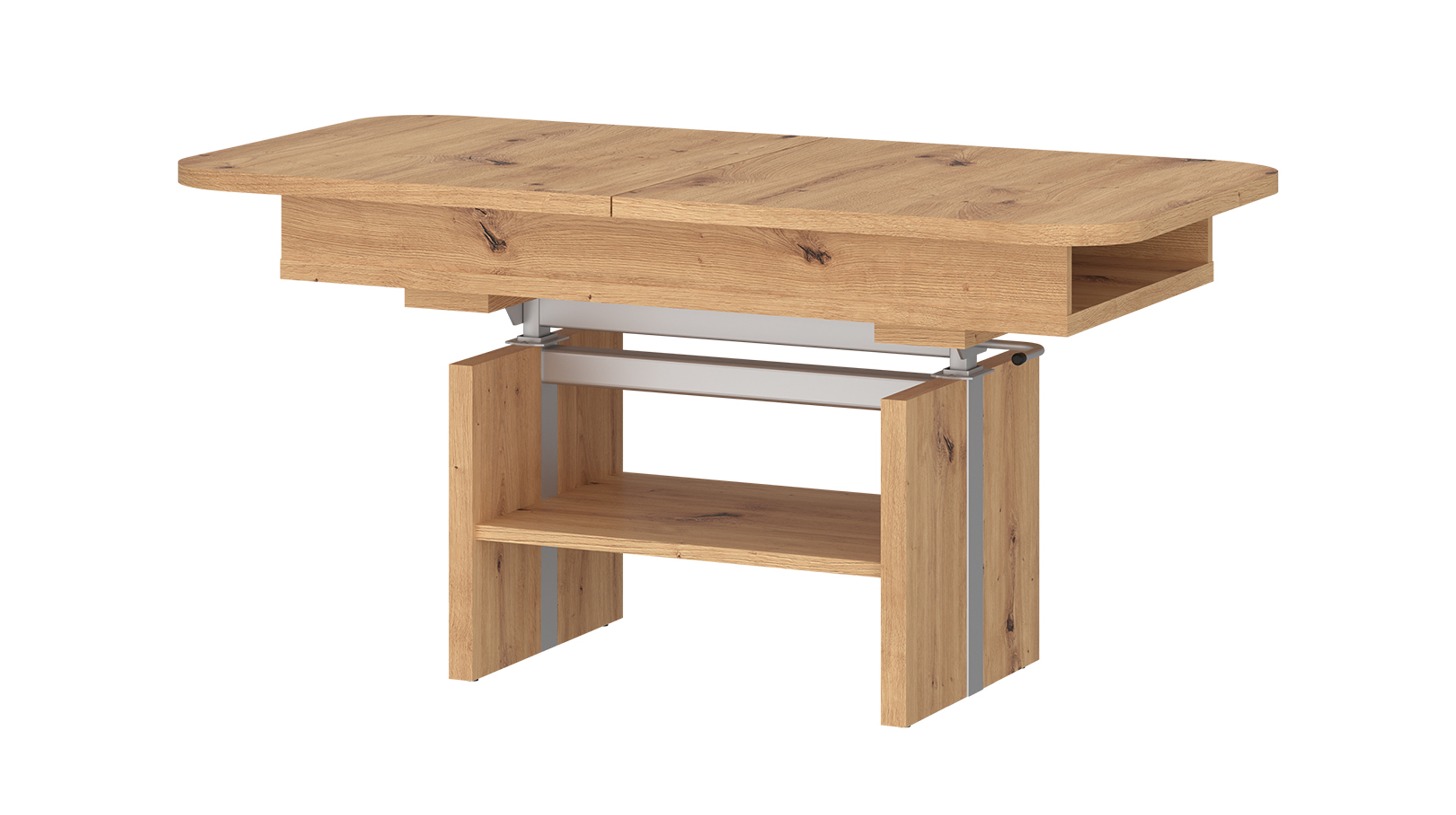 Couchtisch höhenverstellbar Artisan Eiche 110 cm - ausziehbar - CORTADO Couchtisch höhenverstellbar Artisan Eiche 110 cm - ausziehbar - CORTADO