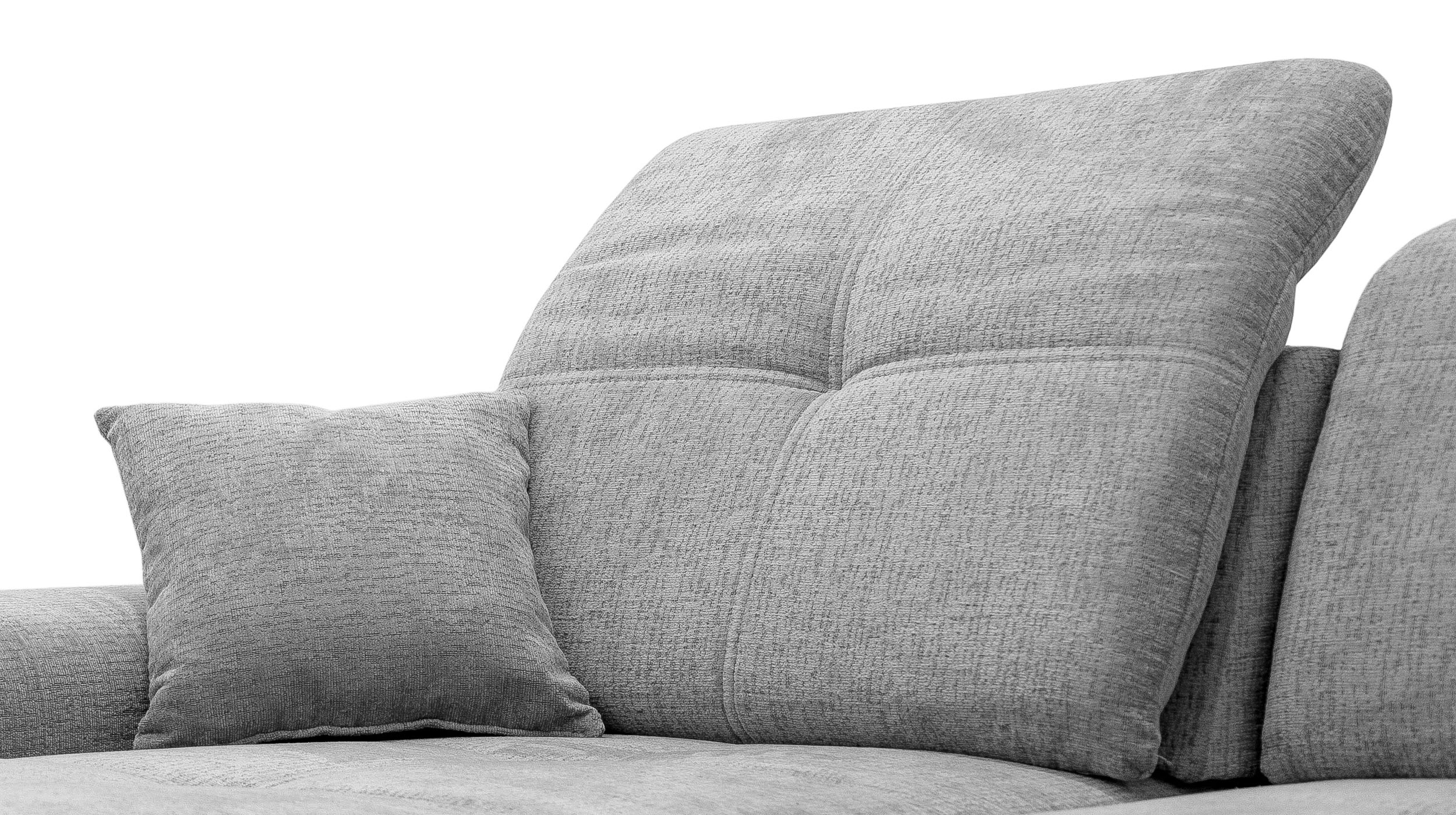 Wohnlandschaft Schlaffunktion Bettkasten grau 360 cm - BRITTA