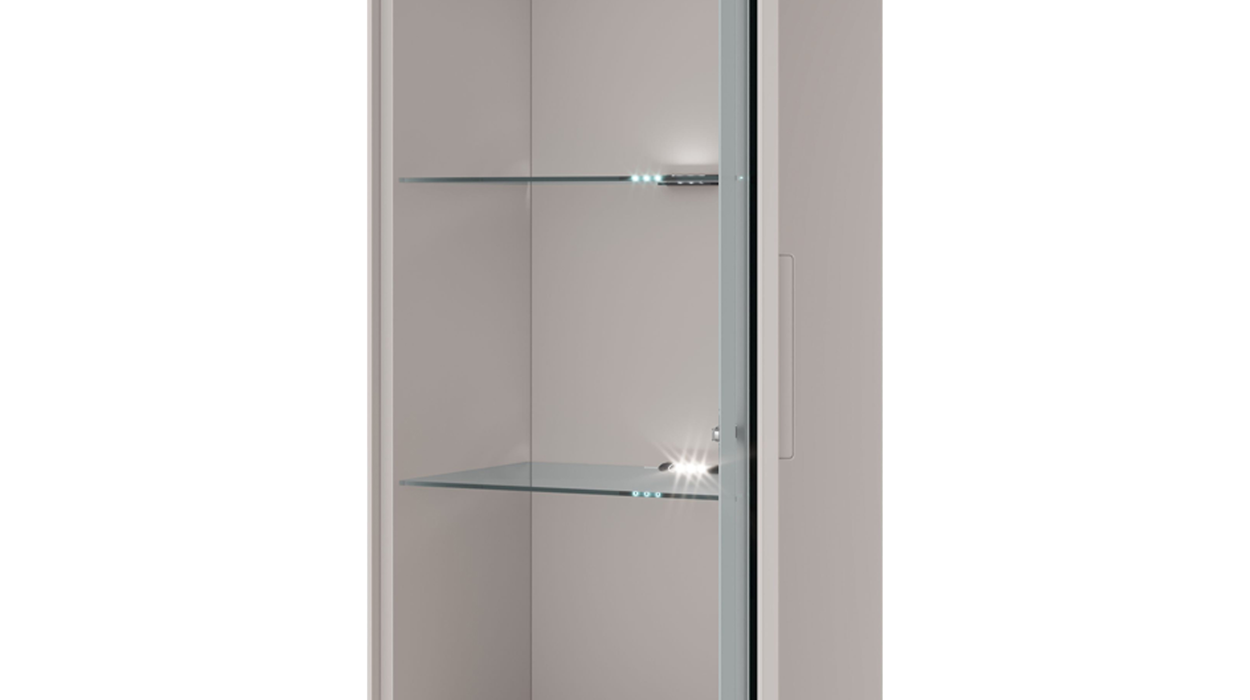 Vitrine mit Glastür Eiche teilmassiv geölt Breite 54 cm - KAI 