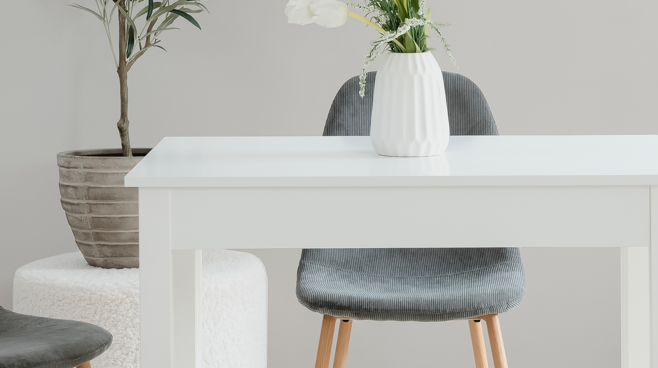 Esstisch 90 x 67 cm weiß - CAPRI