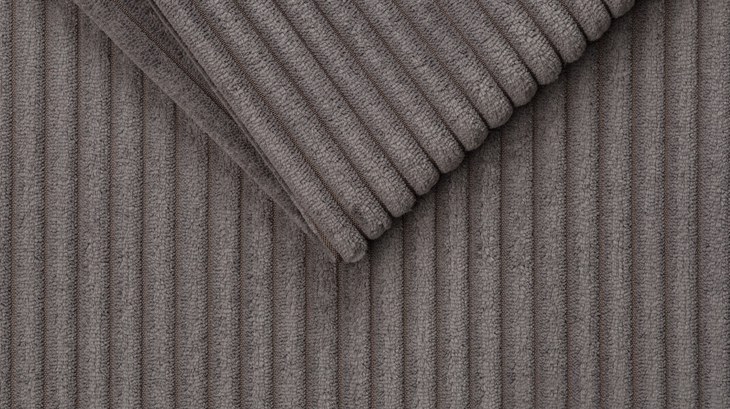 Ecksofa Cord grau 276 x 173 cm - OT rechts - SUMMER