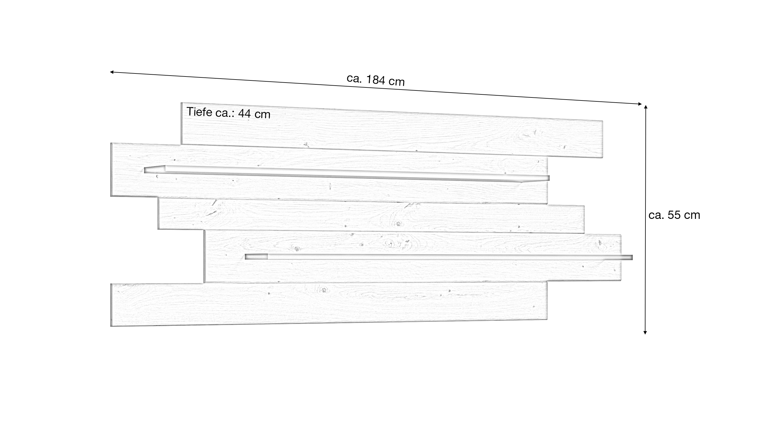Wandboard Artisan Eiche - 184 cm - CANU