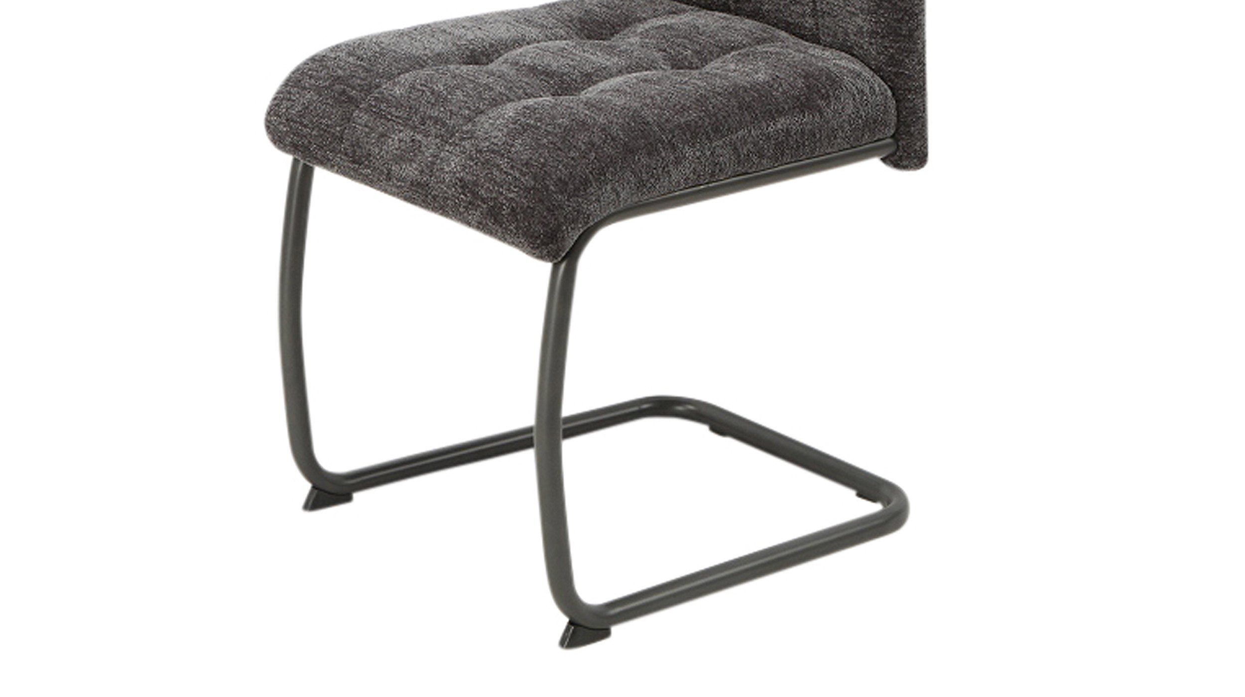 Schwingstuhl für Esszimmer anthrazit Webstoff - KARLA