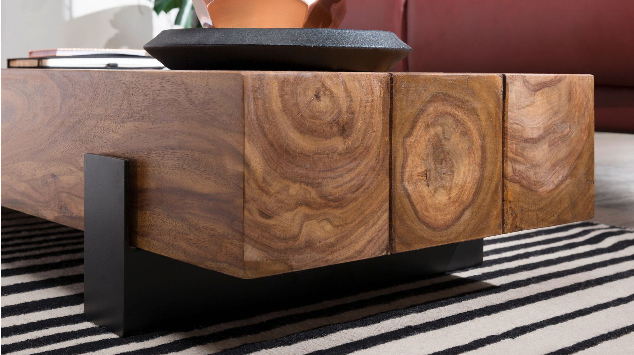 Couchtisch Sheesham massiv 115 x 44 cm - BÖRGE