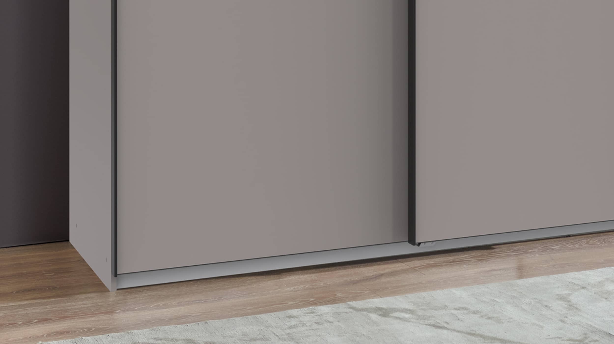 Schwebetürenschrank grau 180 cm - AUGSBURG