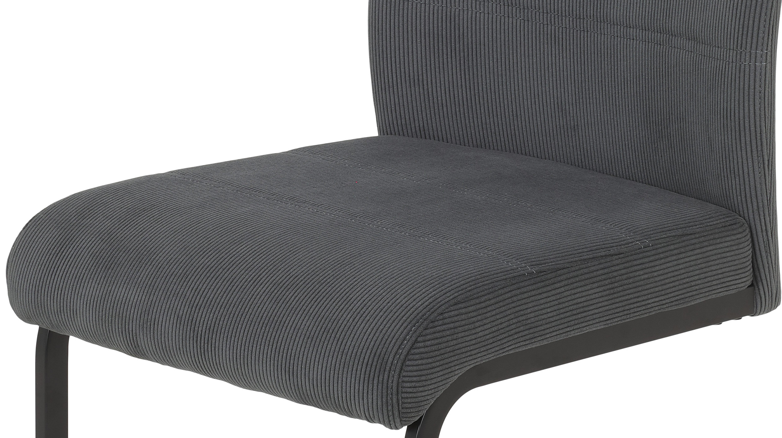 Schwingstuhl für Esszimmer anthrazit Cordbezug - MELINA