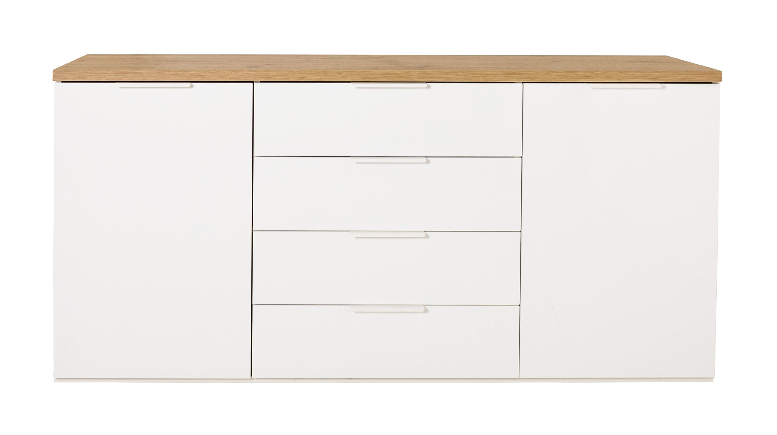 Sideboard Artisan Eiche - weiß hochglanz 171 cm - MUNDI