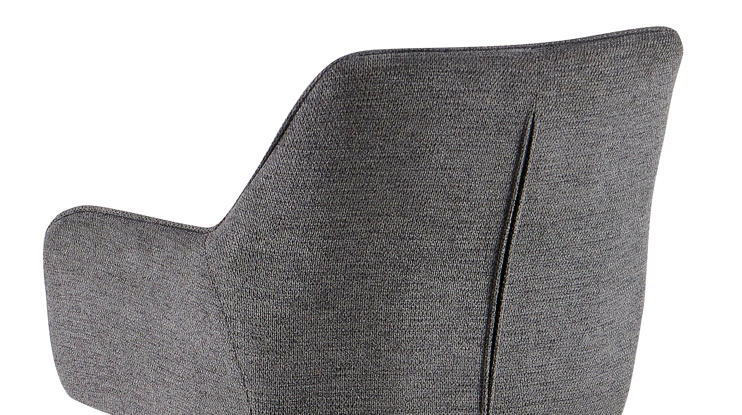 Armlehnstuhl anthrazit Webstoff  Drehstuhl Taschenfederkern - JETTE