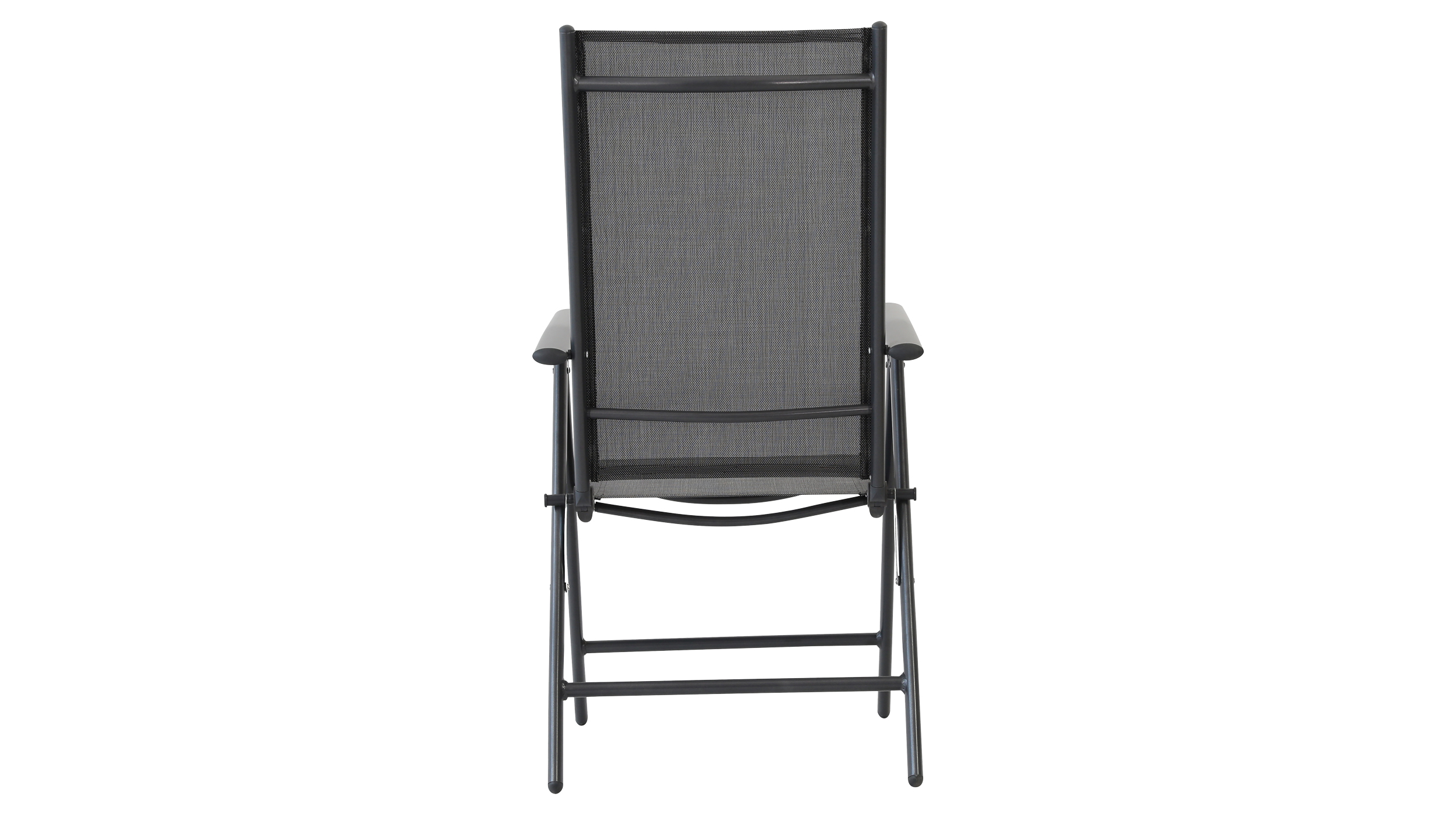 Gartenstuhl mit Armlehnen verstellbar schwarz - ELANO