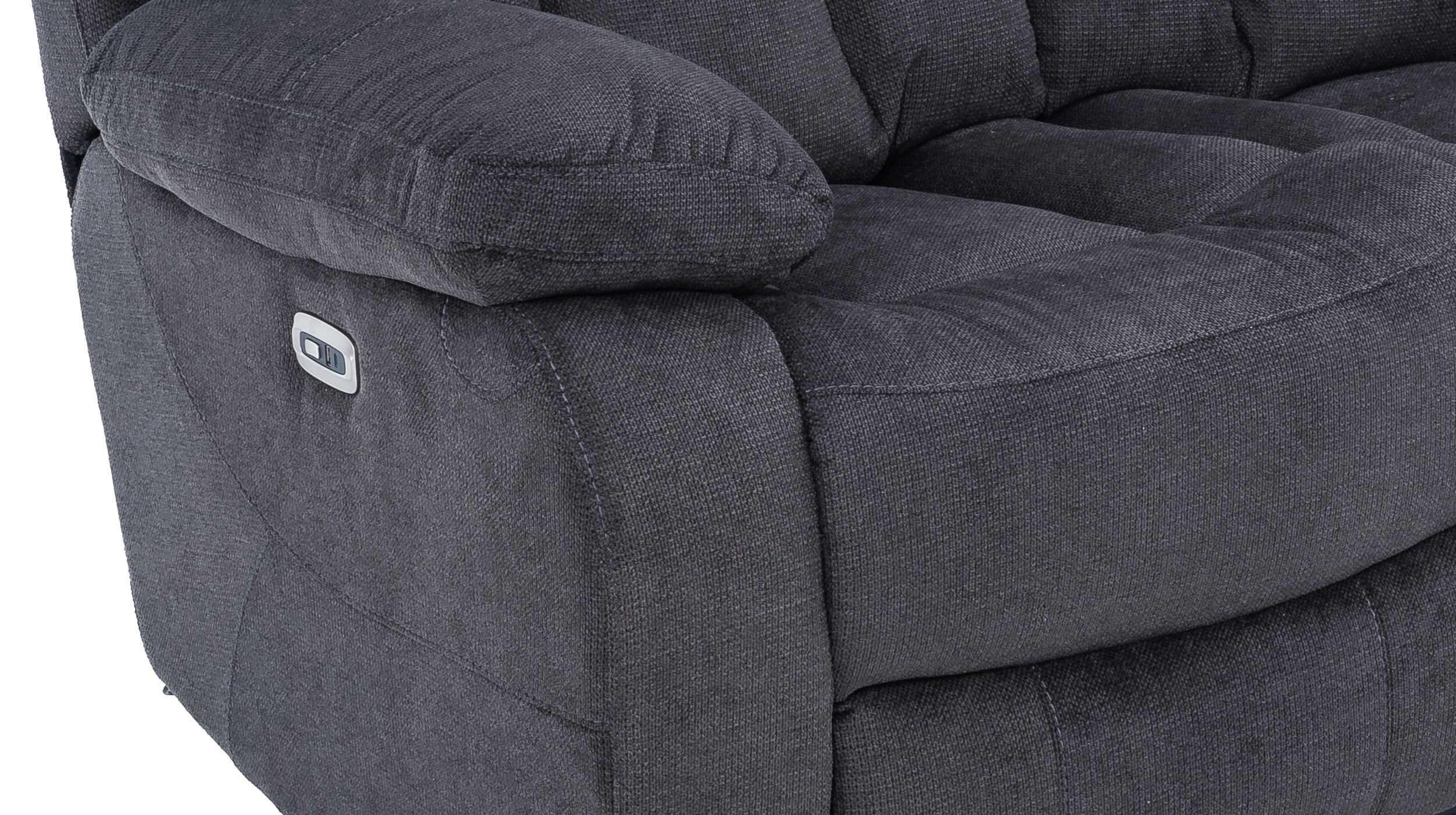 Einzelsofa 2-Sitzer anthrazit Microfaser - Relaxfunktion - NEVADA