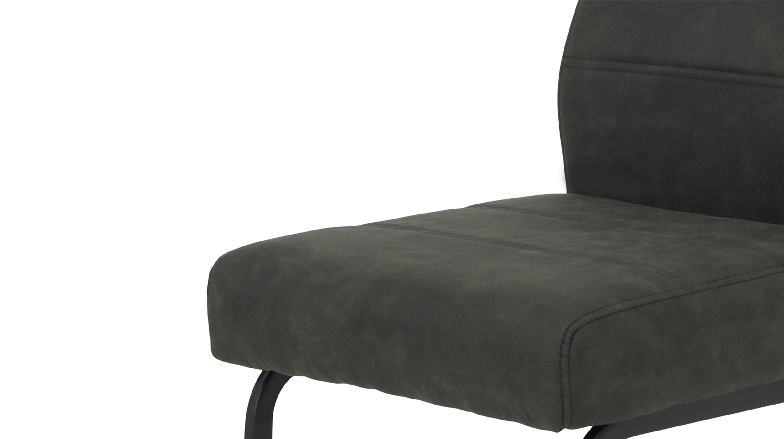 Moderner Schwingstuhl in anthrazit aus Microfaser - KERSTIN