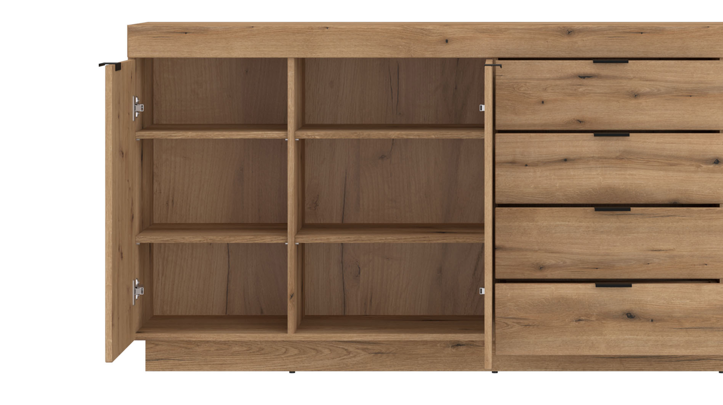 Sideboard 4 Schubladen Coast Evoke Eiche 186 cm - DELAMAR Sideboard 4 Schubladen Coast Evoke Eiche 186 cm - DELAMAR