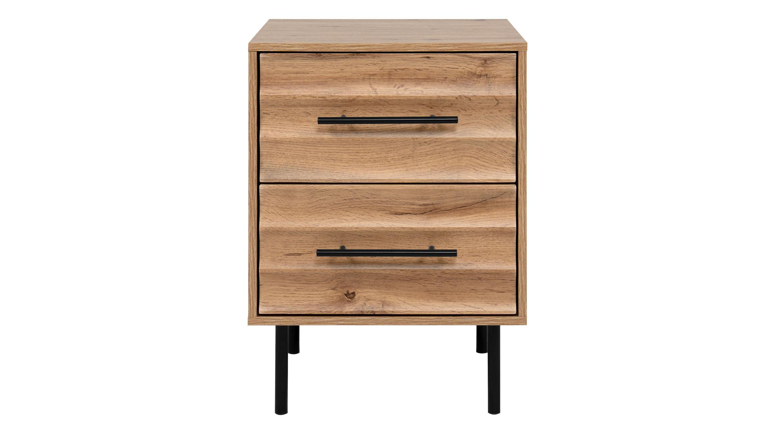 Nachttisch Artisan Eiche 40 x 39 cm - 2 Schubladen - FALUN