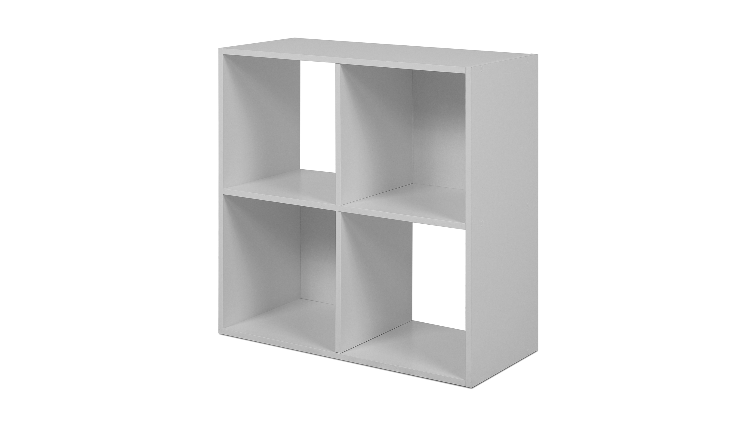 Standregal weiß 60 x 60 cm 4 Fächer - inkl. 2 Faltboxen - ARVIKA