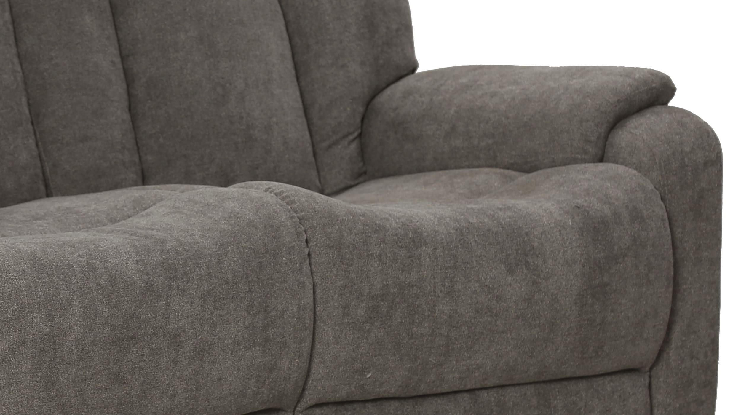 Einzelsofa 2-Sitzer grau 134 cm - mit Relaxfunktion - SERIO