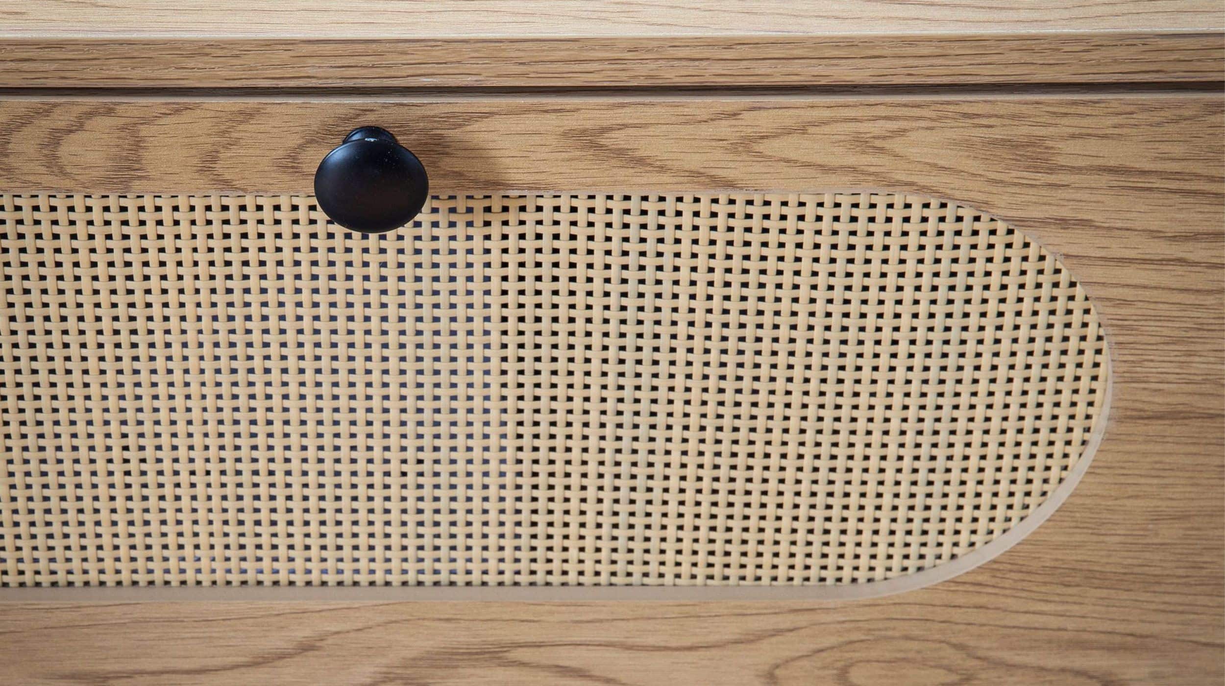 Couchtisch mit Schublade Eiche Holzdekor - Rattan 100 x 60 cm - RATVAN