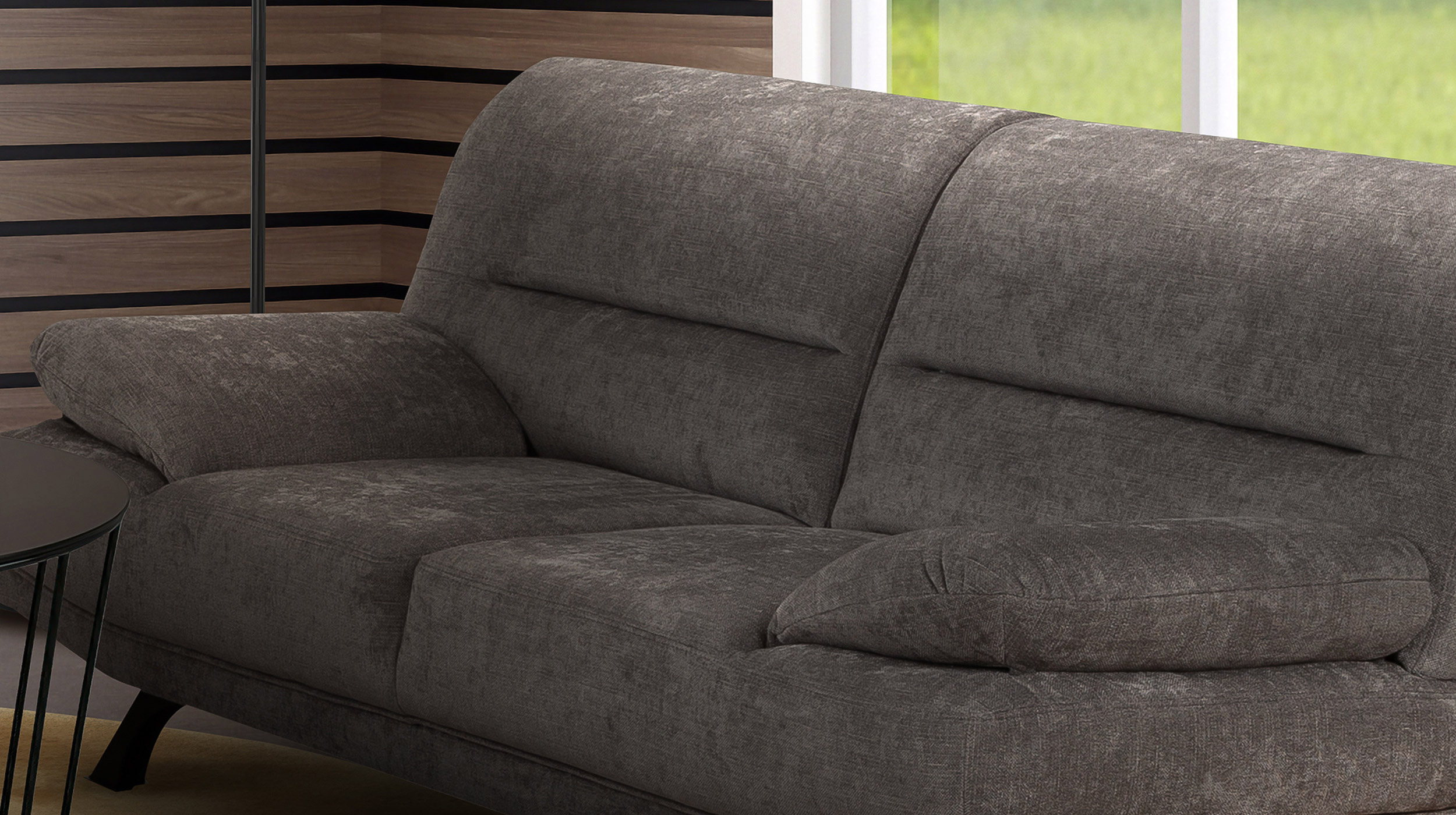 Einzelsofa 2-Sitzer grau 191 cm - BRUNO