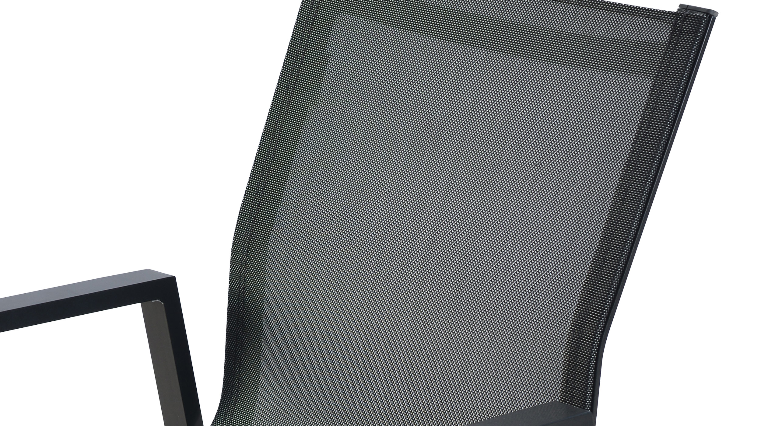 Gartenstuhl mit Armlehnen anthrazit stapelbar - TORIN