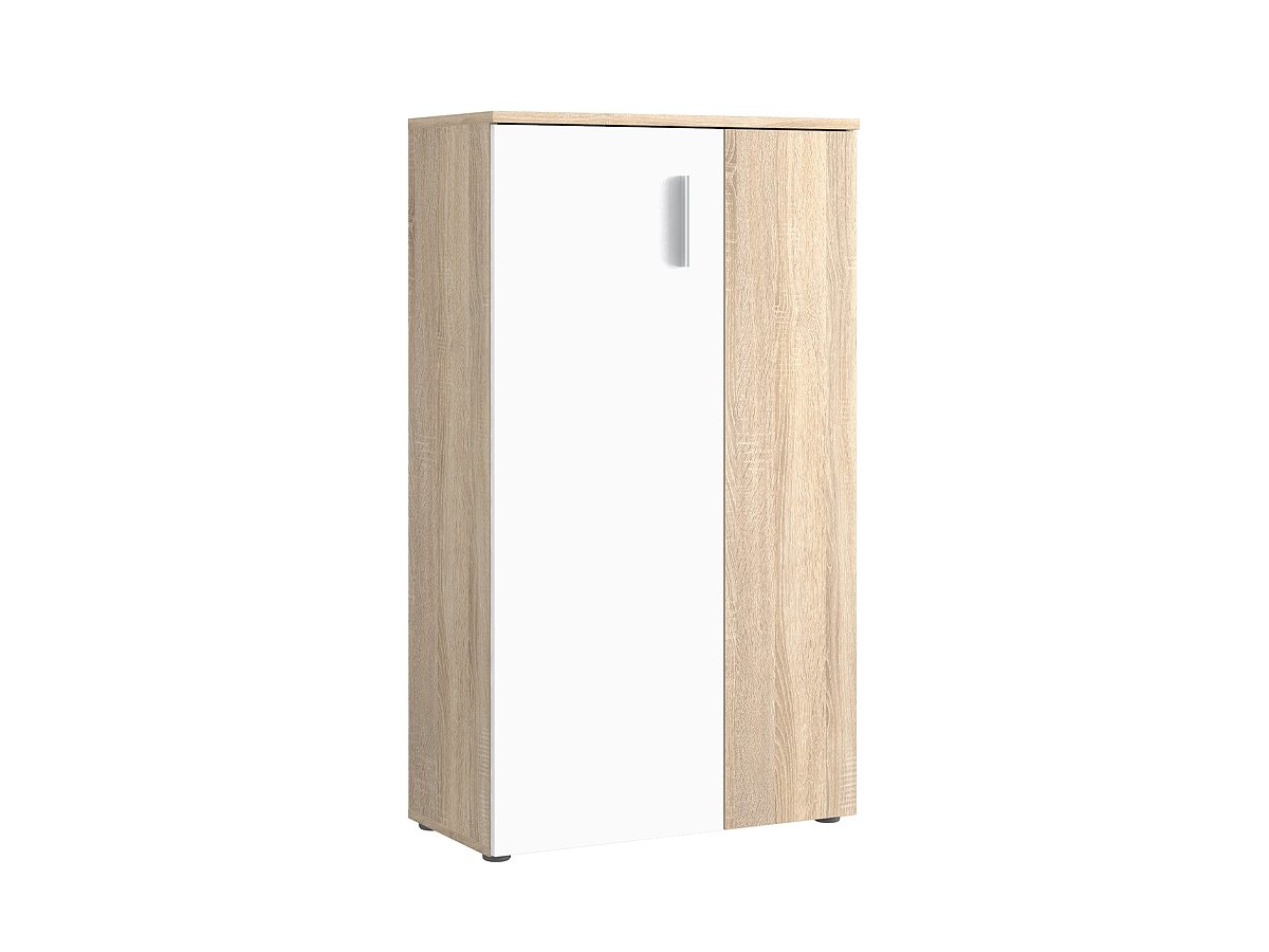Kommode mit 2 Türen Sonoma Eiche - weiß 69 cm - BOOTS
