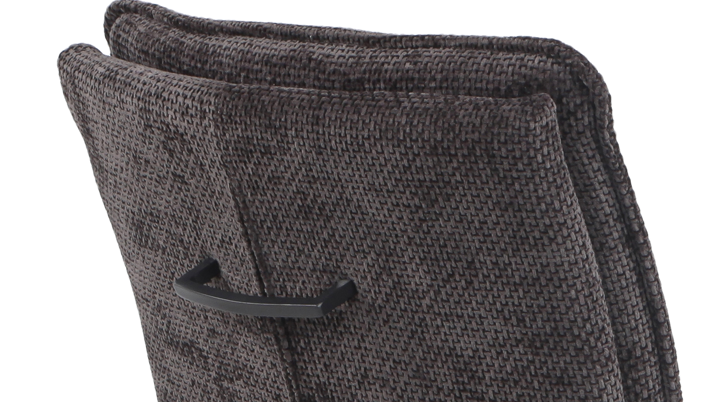 Moderner Schwingstuhl in anthrazit aus Webstoff - OLENA