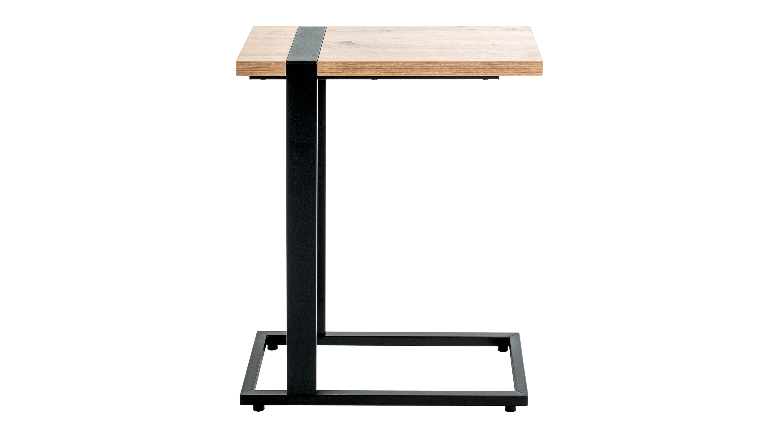 Beistelltisch Eiche schwarz - Metall - rechteckig - Saragossa Beistelltisch Eiche schwarz - Metall - rechteckig - Saragossa