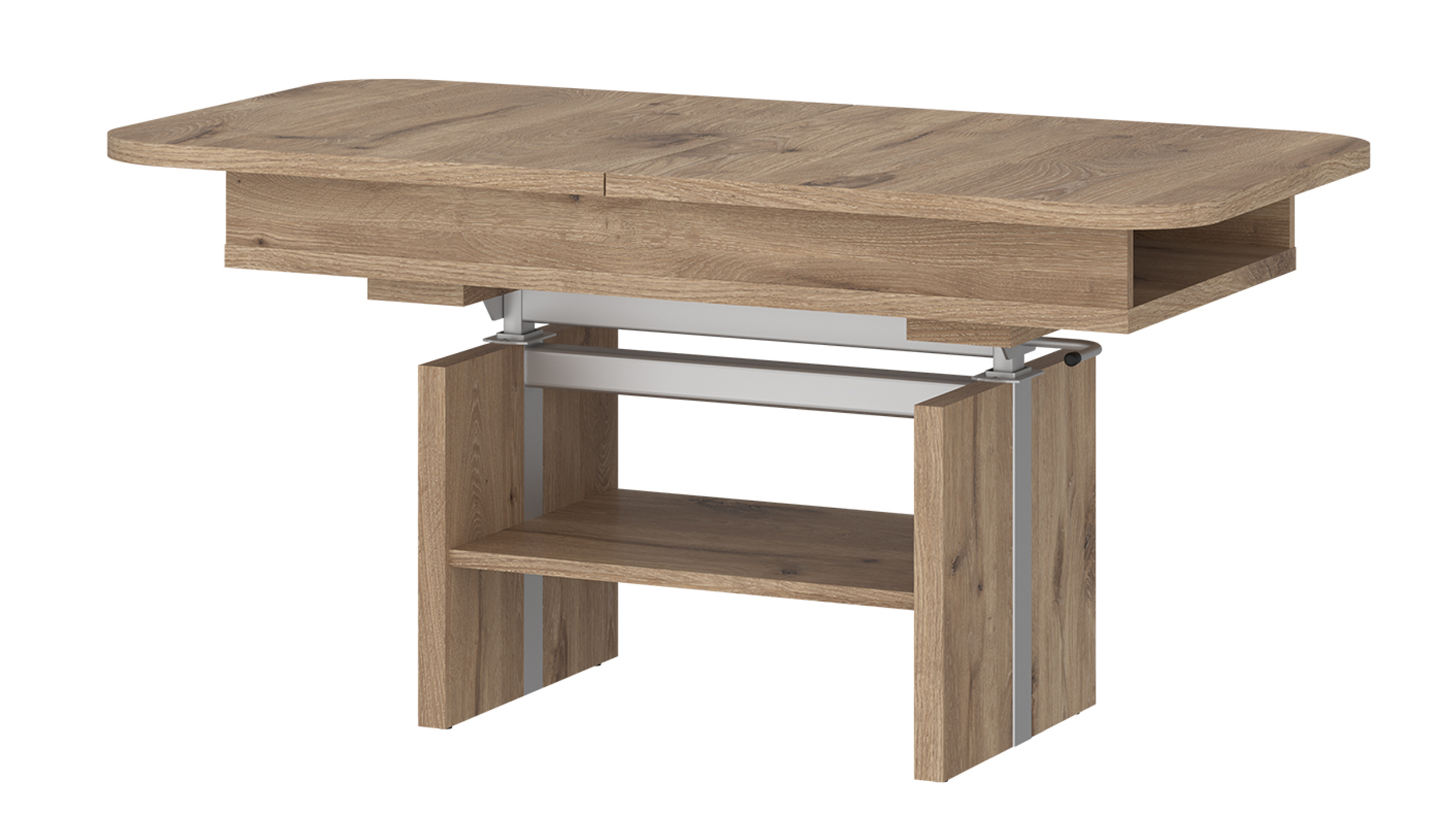 Couchtisch höhenverstellbar Viking Eiche 110 cm - ausziehbar - CORTADO Couchtisch höhenverstellbar Viking Eiche 110 cm - ausziehbar - CORTADO