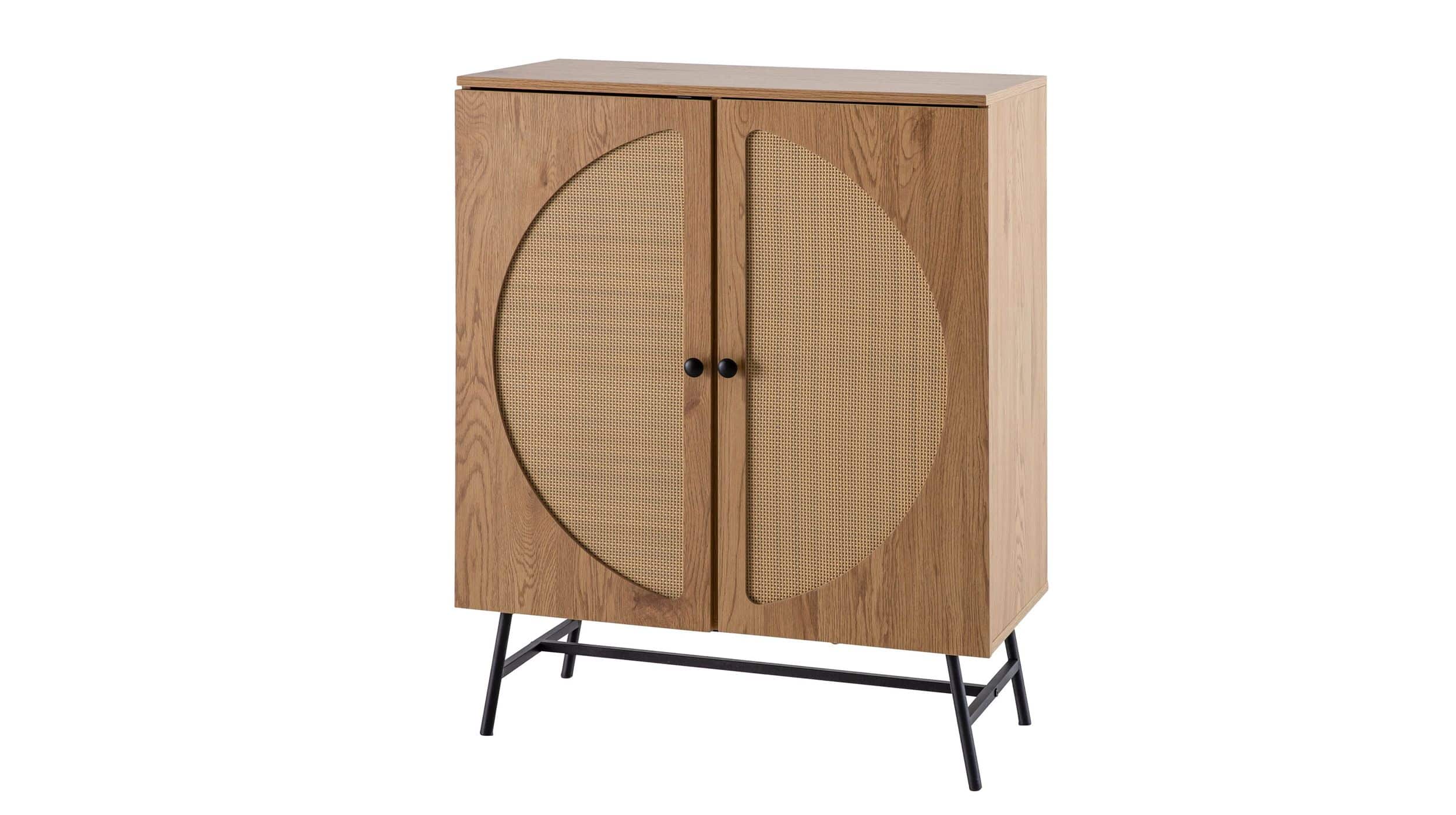 Kommode Eiche Holzdekor - Rattan 80 cm x 39 cm - RATVAN