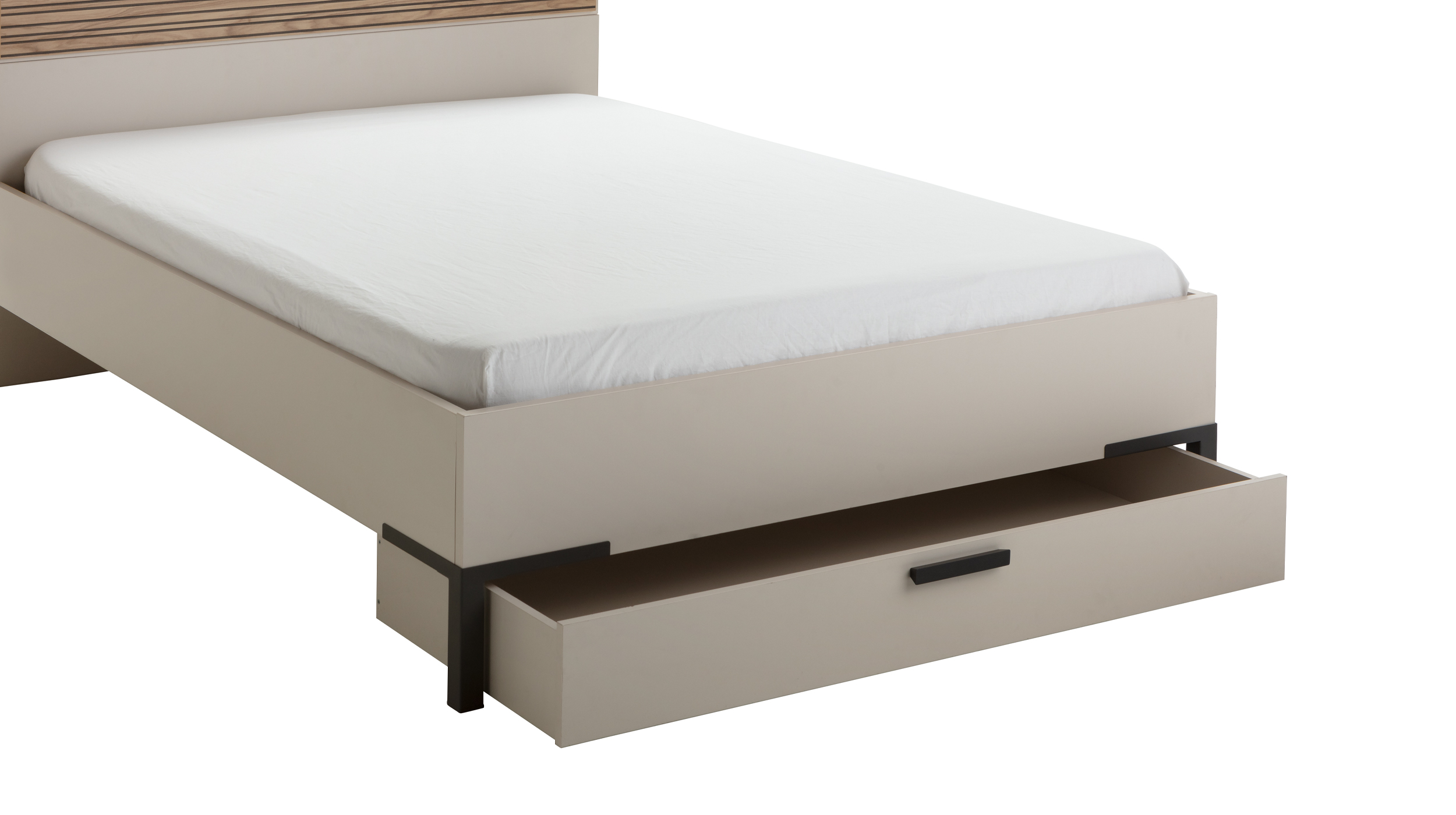 Bettkasten 137 cm - 1 Stück - beige - BRAVO