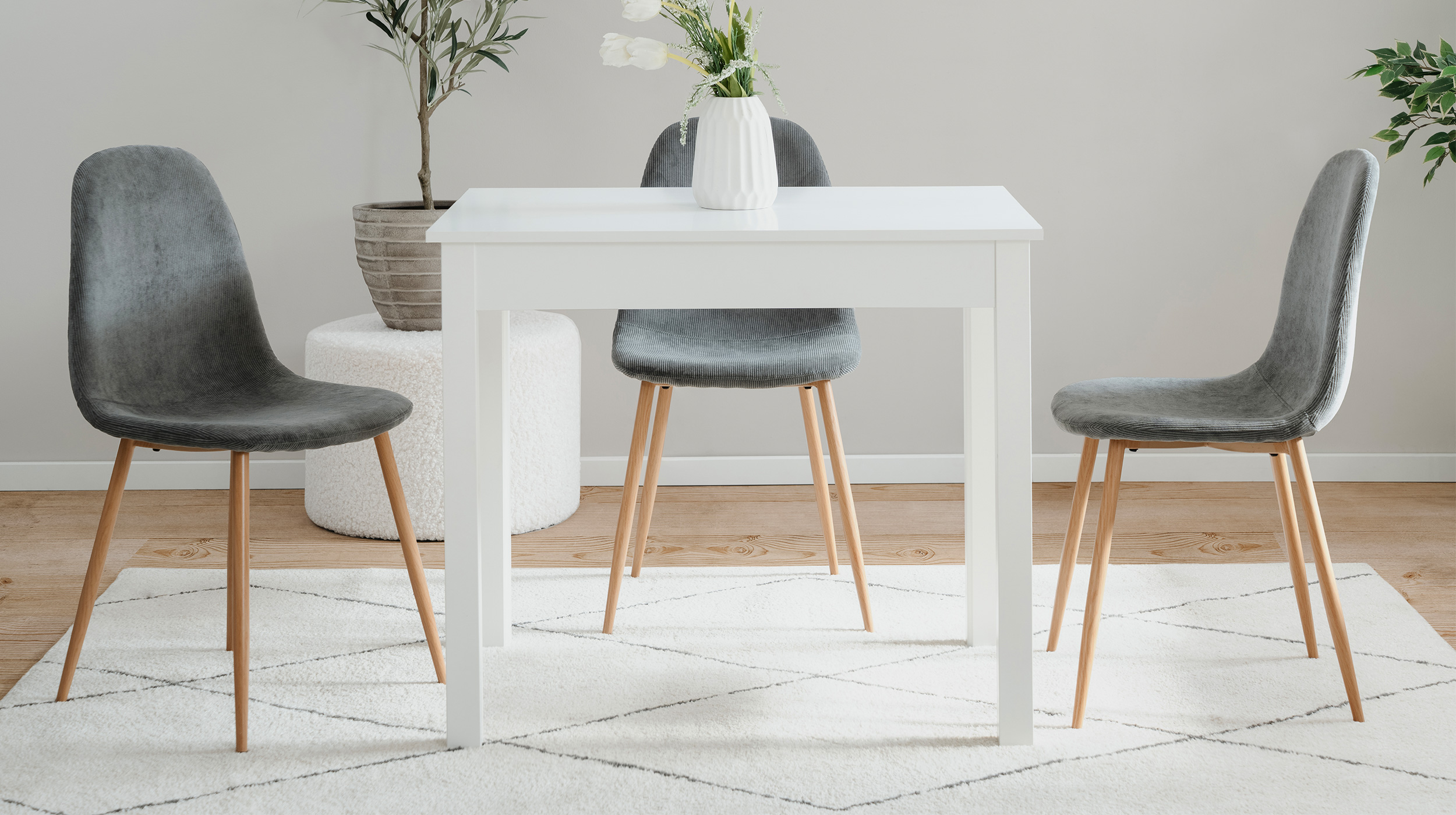 Esstisch 90 x 67 cm weiß - CAPRI