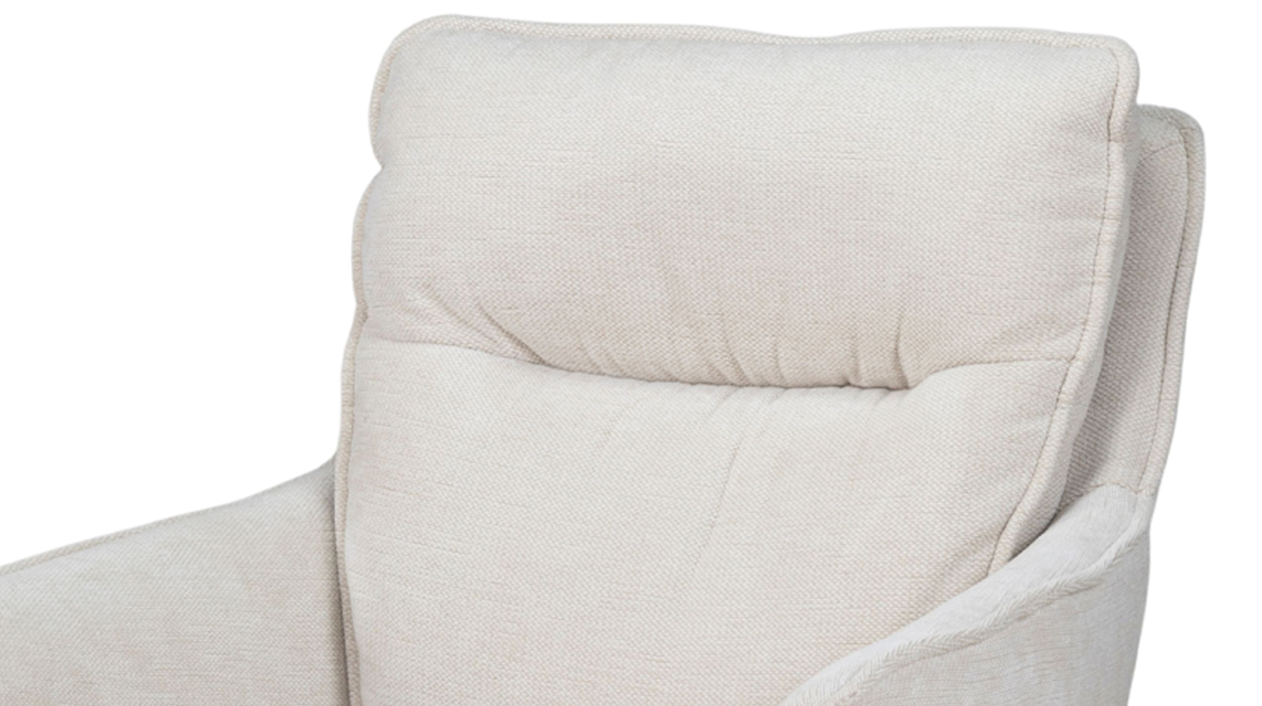Armlehnstuhl beige Chenille-Optik - Taschenfederkern - drehbar - DIJON