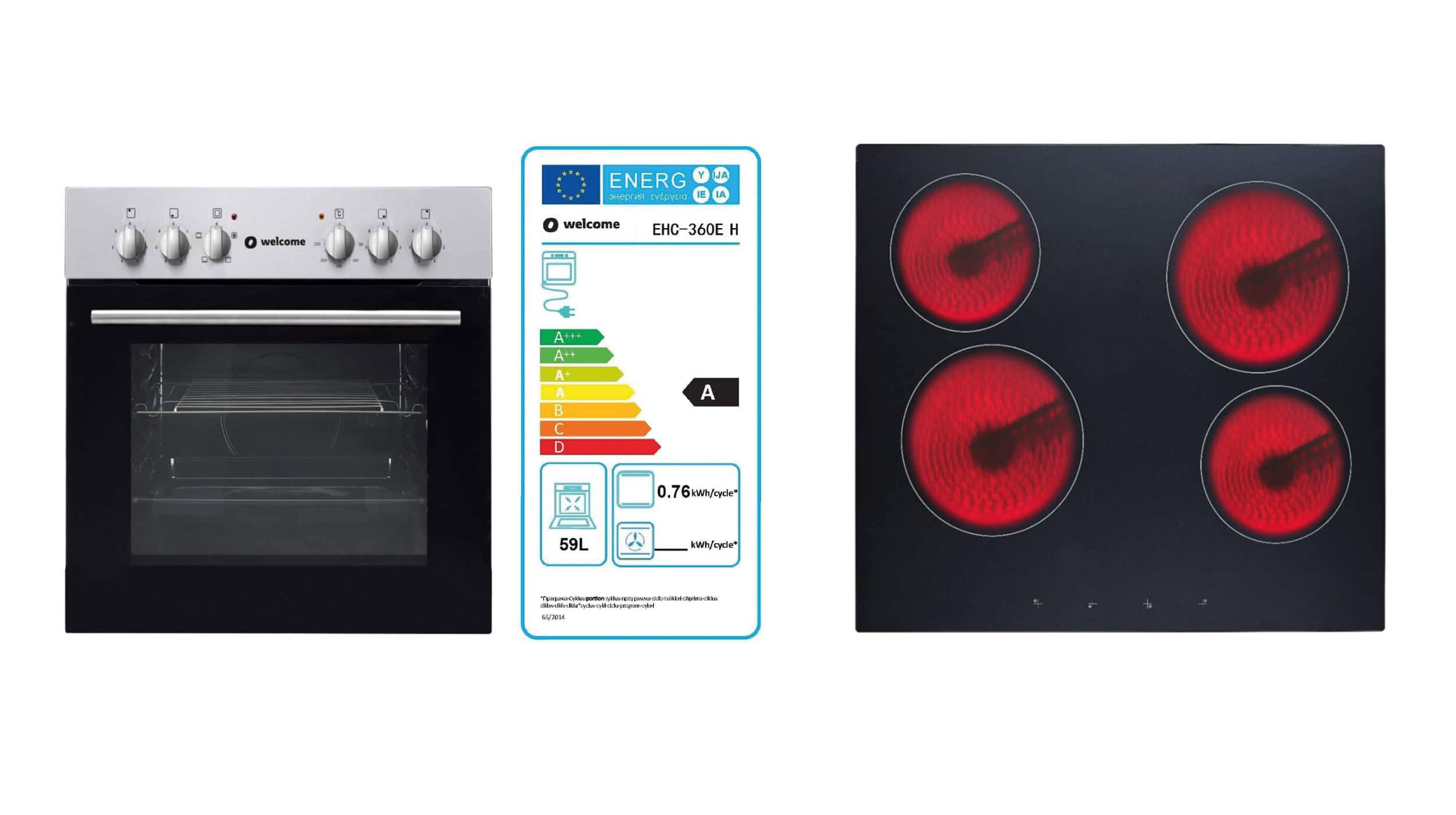 Küchenzeile 310 cm - schwarz matt - inkl. Elektrogeräte - JAZZ