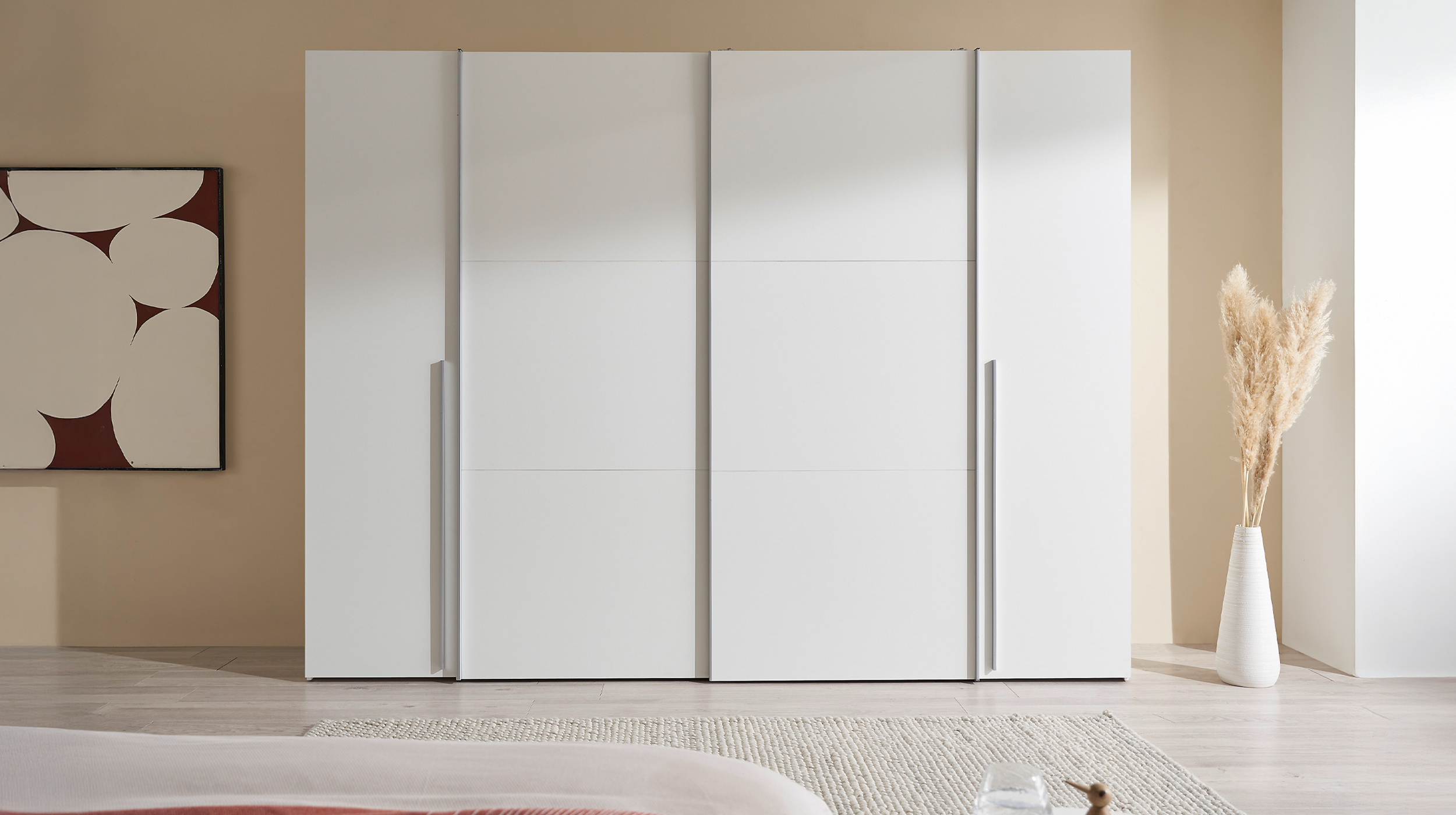 Kleiderschrank weiß - 267 cm - Schwebetüren - MATURS