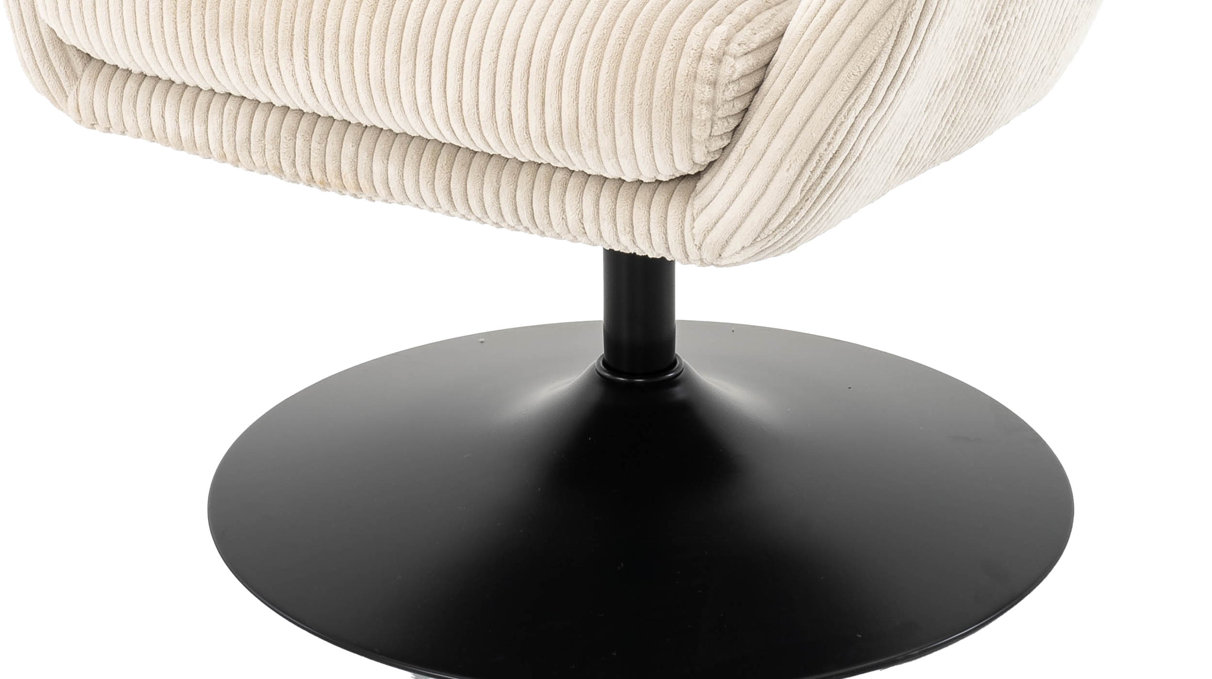Fernsehsessel Cord beige - 360° Drehfunktion - SOLANO