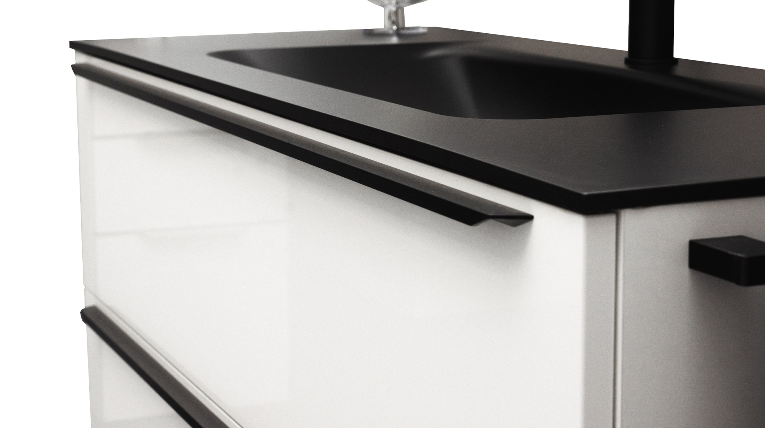 Badmöbel-Set weiß glanz - 2 Teile - Waschtisch 120 cm - FERNANDA