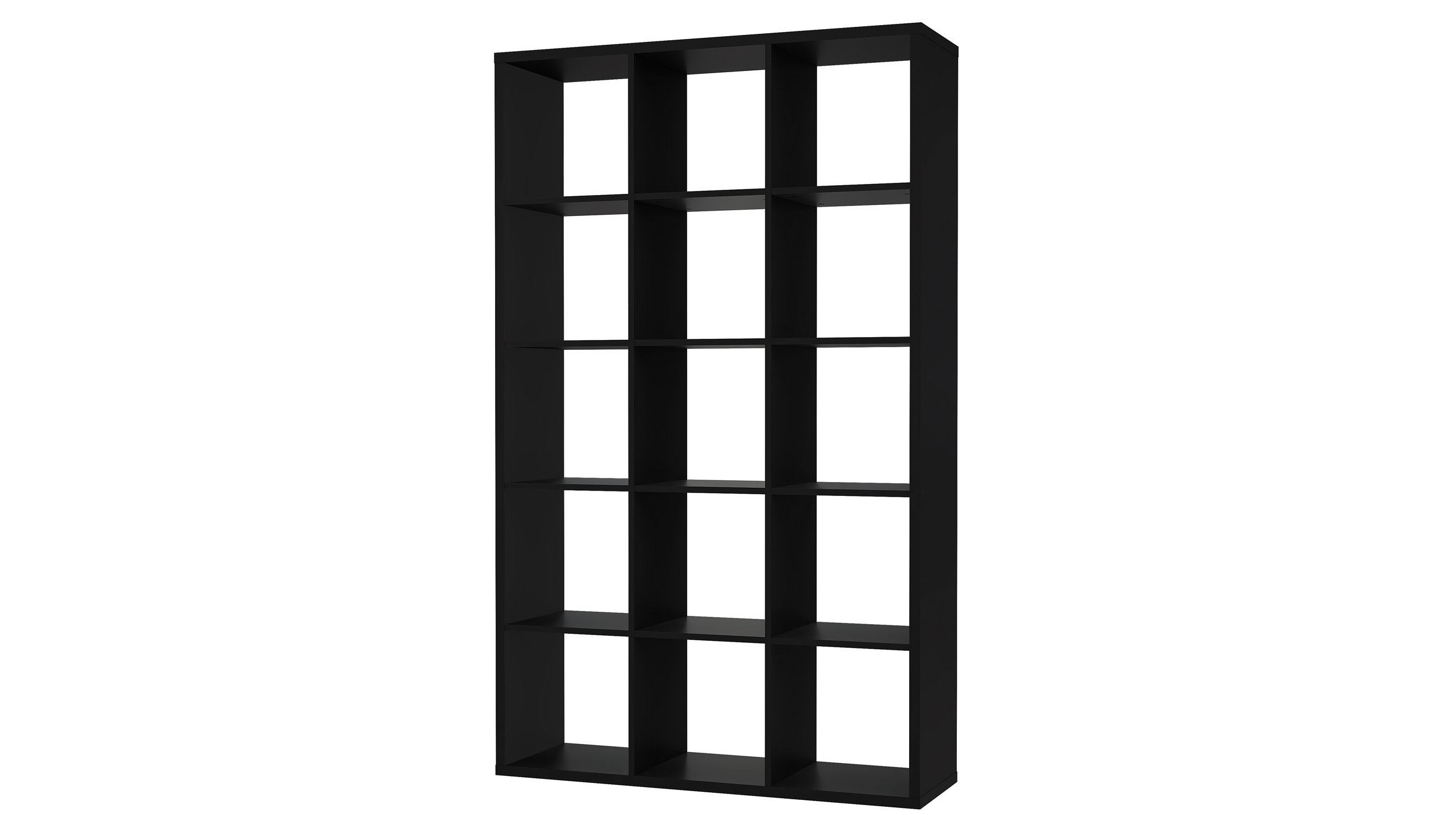 Raumteiler Regal schwarz 107 x 176 cm - 15 Fächer - MAURO