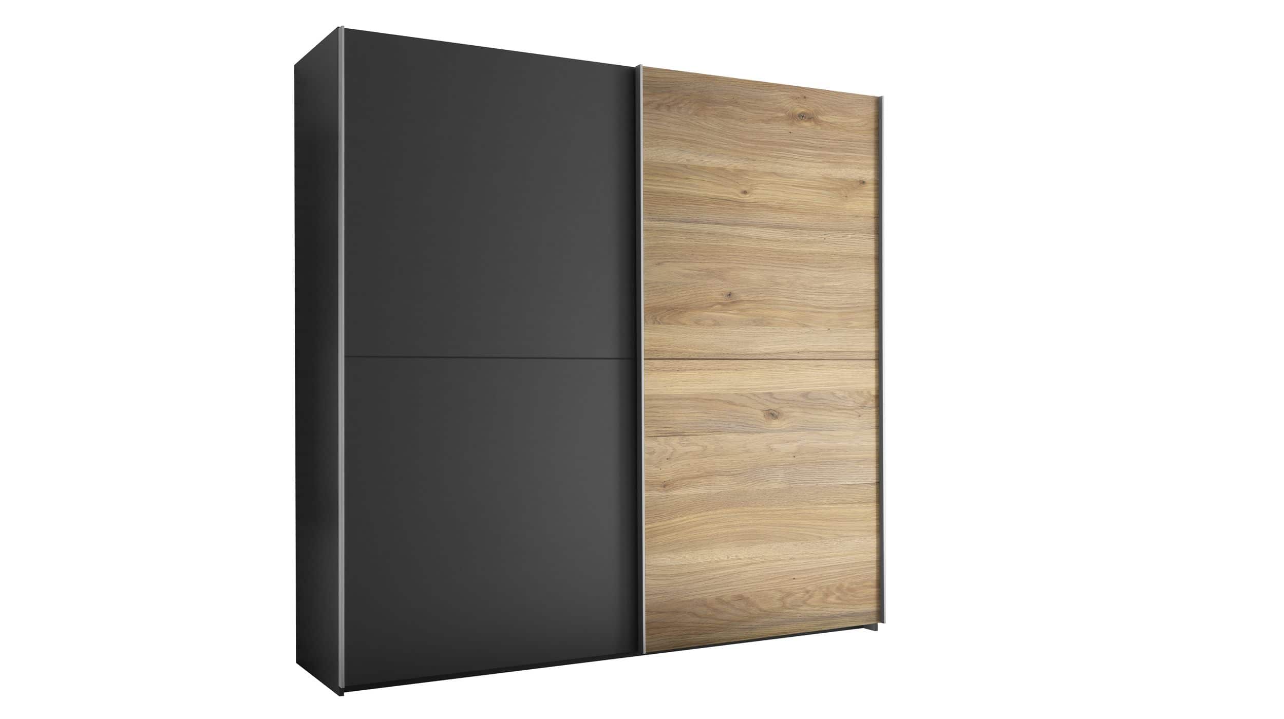 Schwebetürenschrank Eiche graphit - 215 cm - MELTON