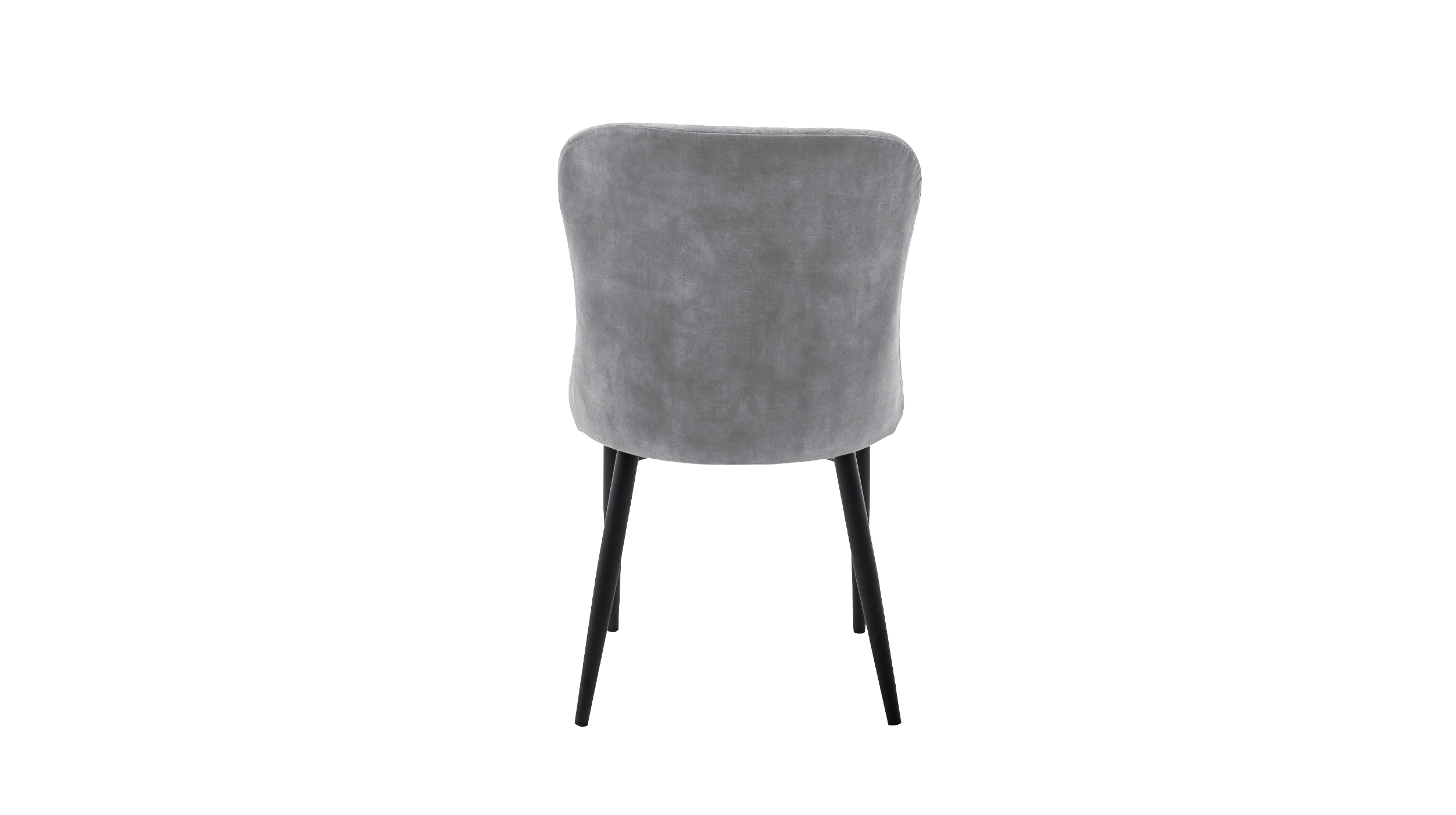 Polsterstuhl grau Metallgestell Stoffbezug Veloursoptik - ABOSHI