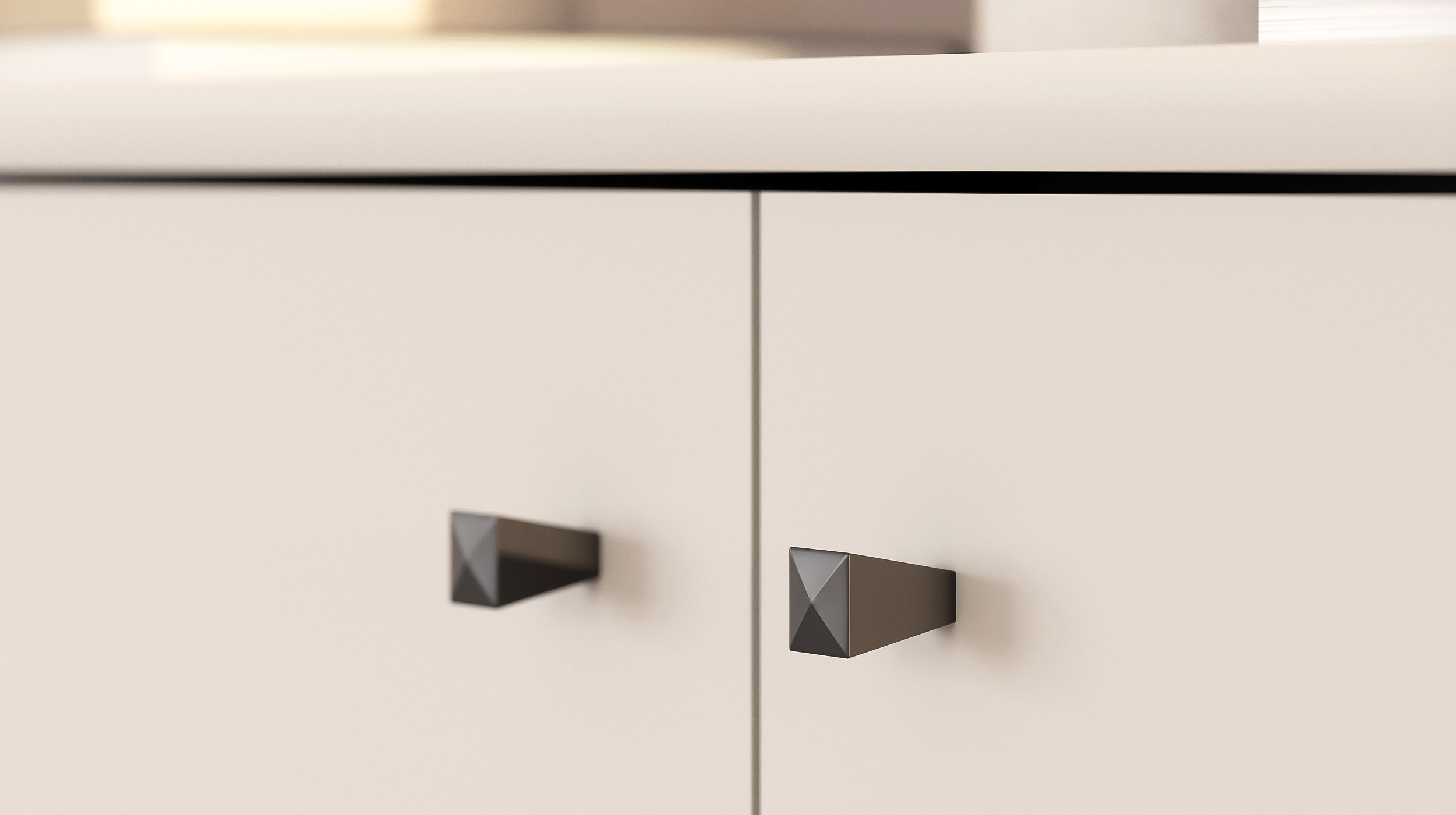 Kommode beige 111 cm - 2-türig - TEMPRA