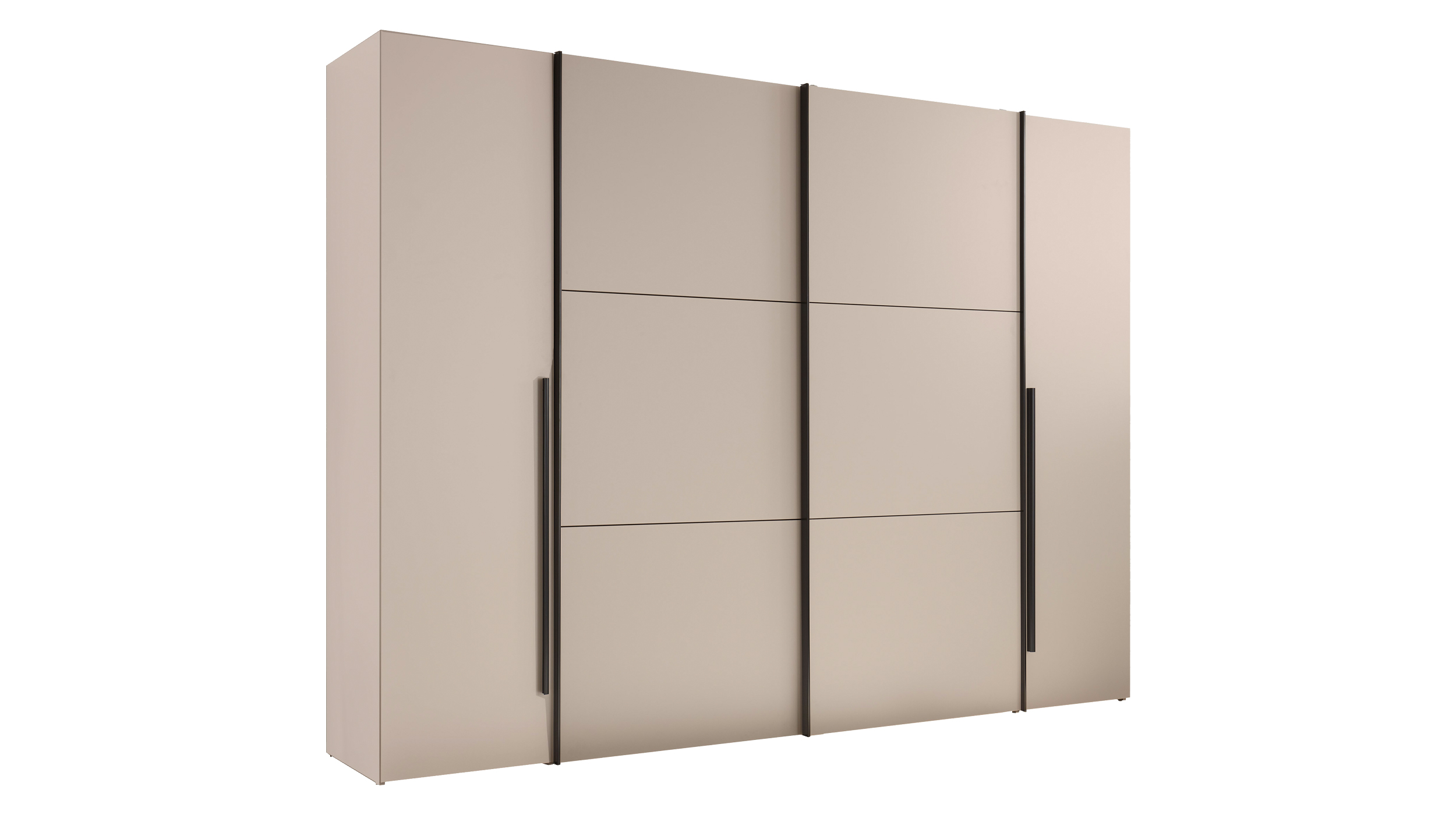 Kleiderschrank beige 276 cm Schwebetüren - MATURS
